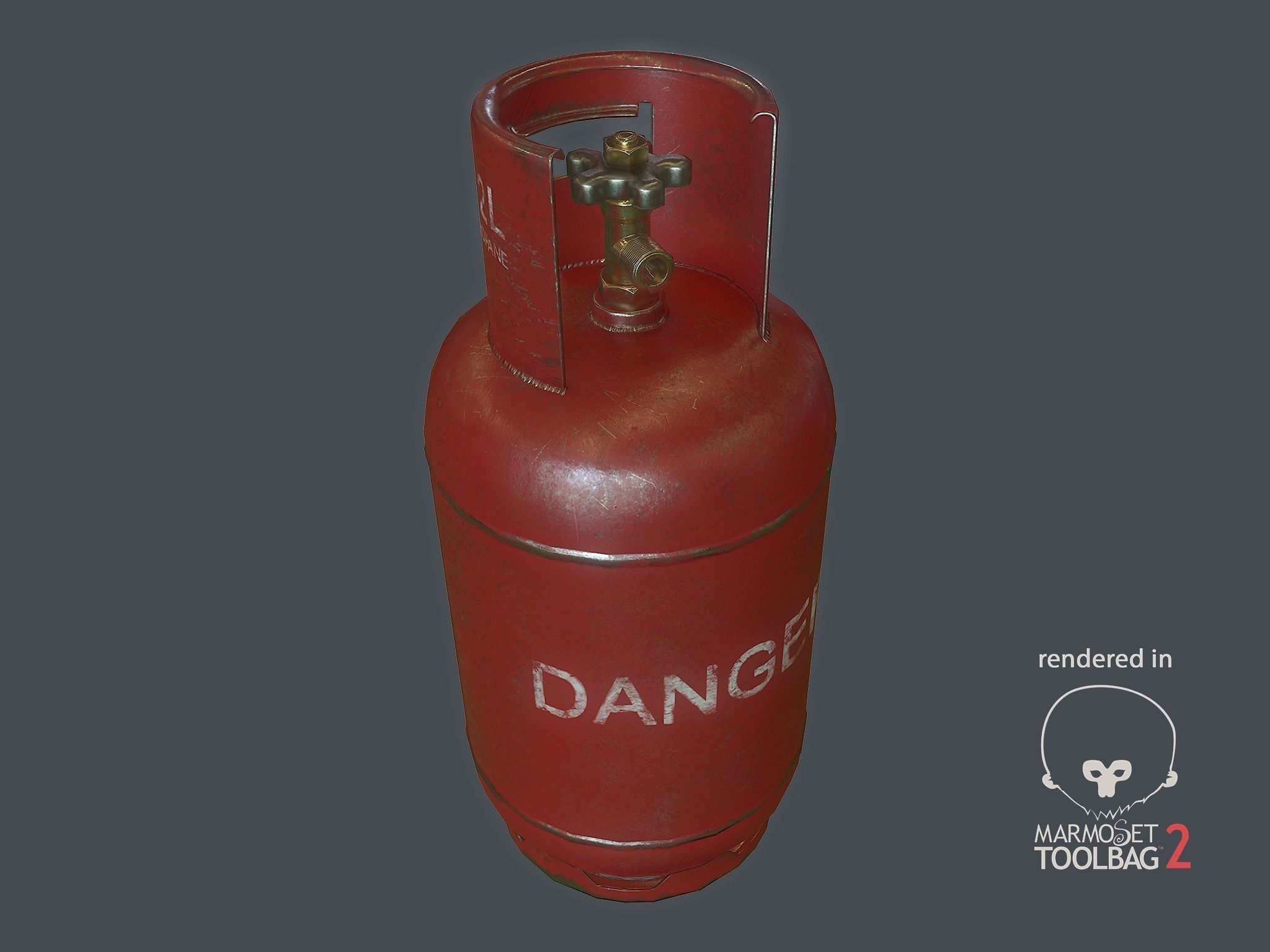 Gas Bottles Pack Low-poly 3D model_9