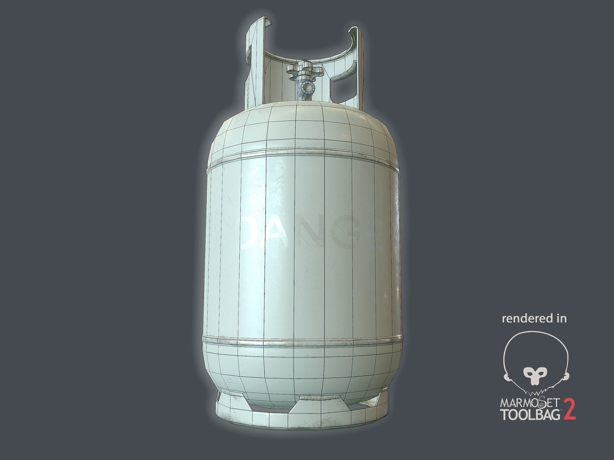 Gas Bottles Pack Low-poly 3D model_27