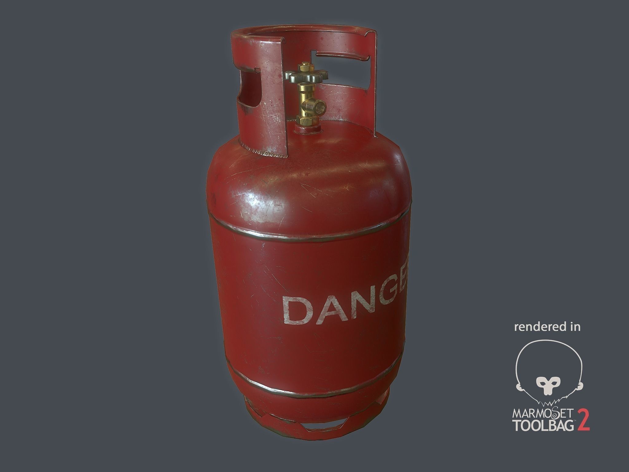 Gas Bottles Pack Low-poly 3D model_13
