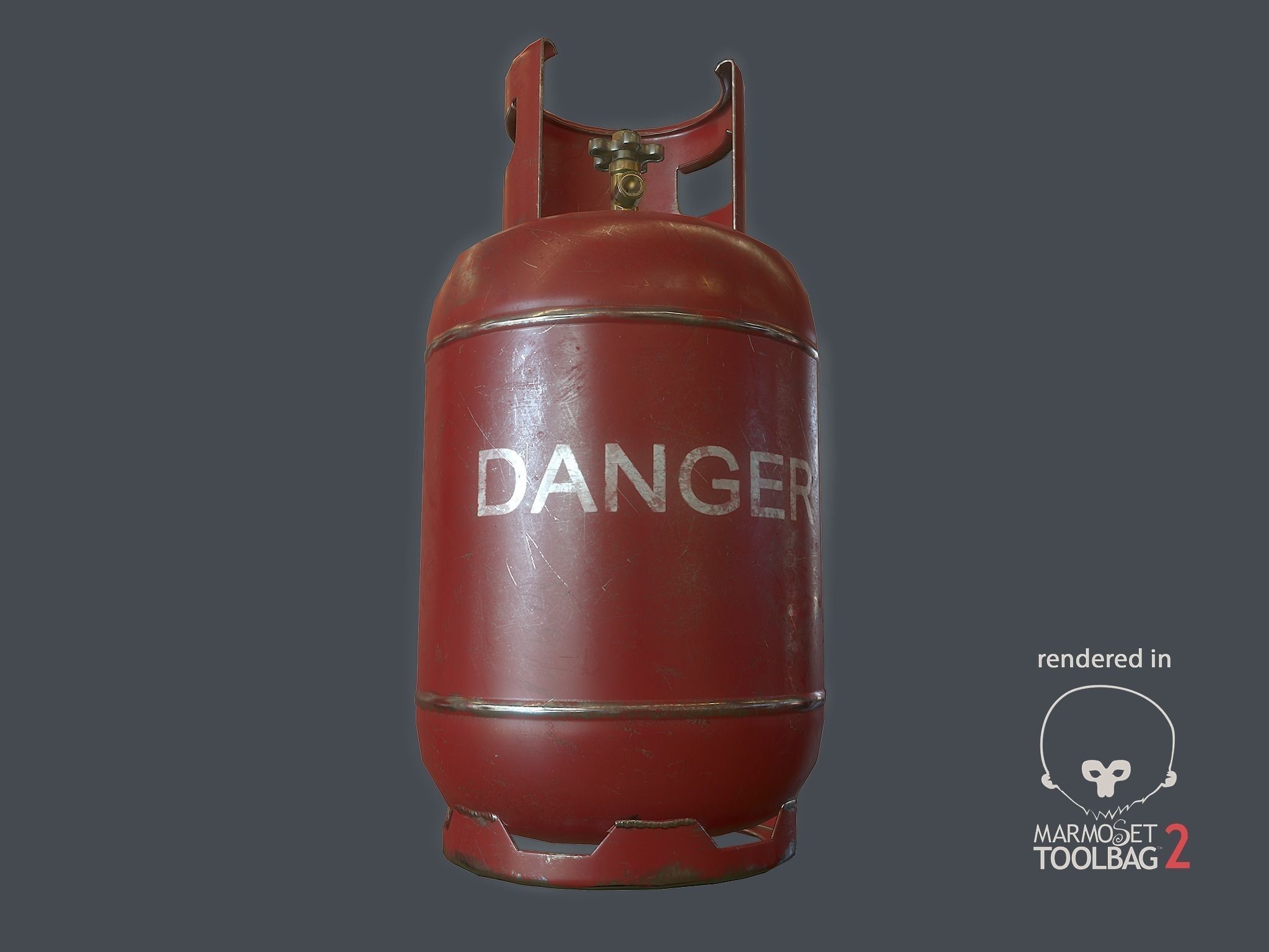 Gas Bottles Pack Low-poly 3D model_15