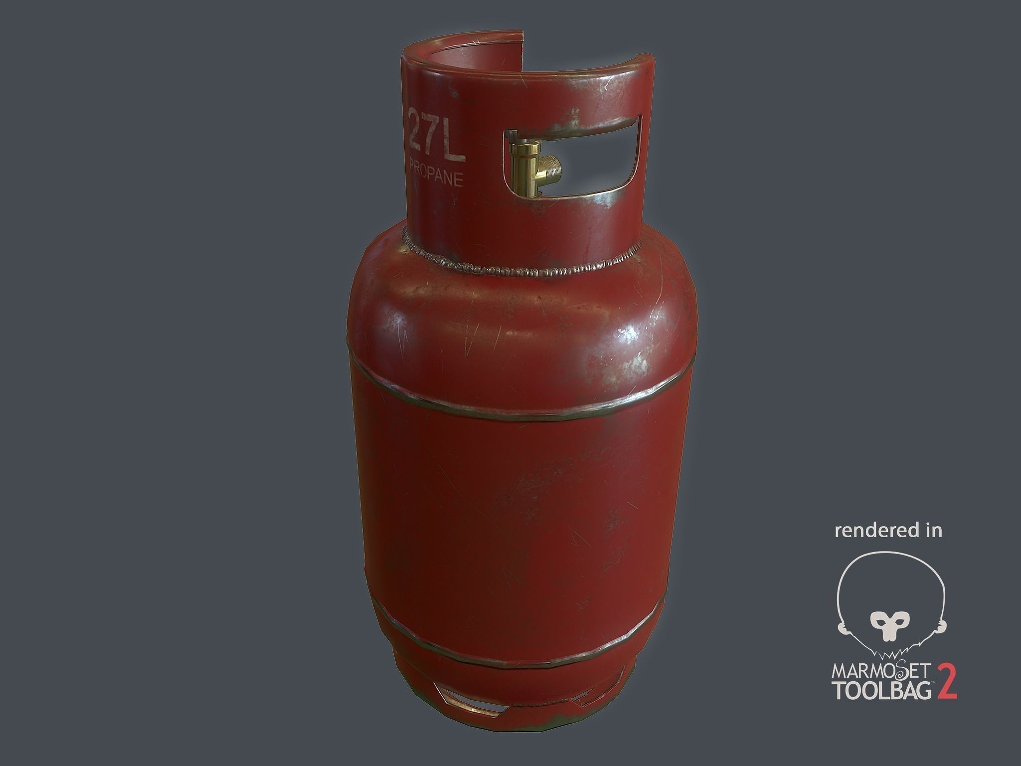 Gas Bottles Pack Low-poly 3D model_16