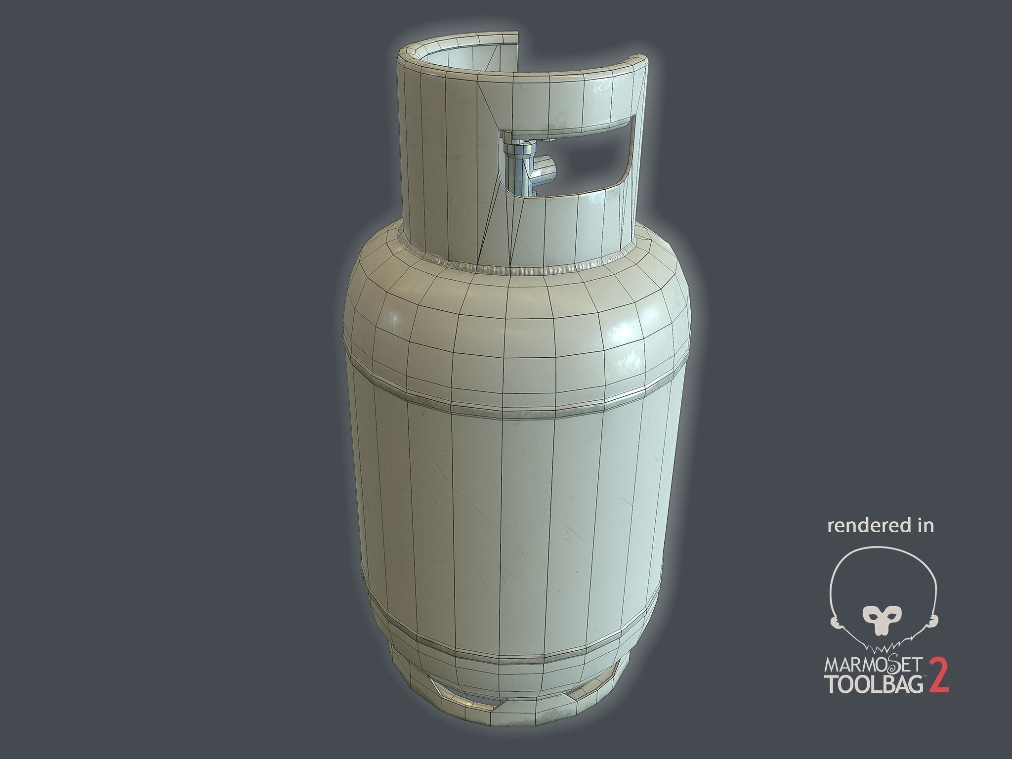 Gas Bottles Pack Low-poly 3D model_31