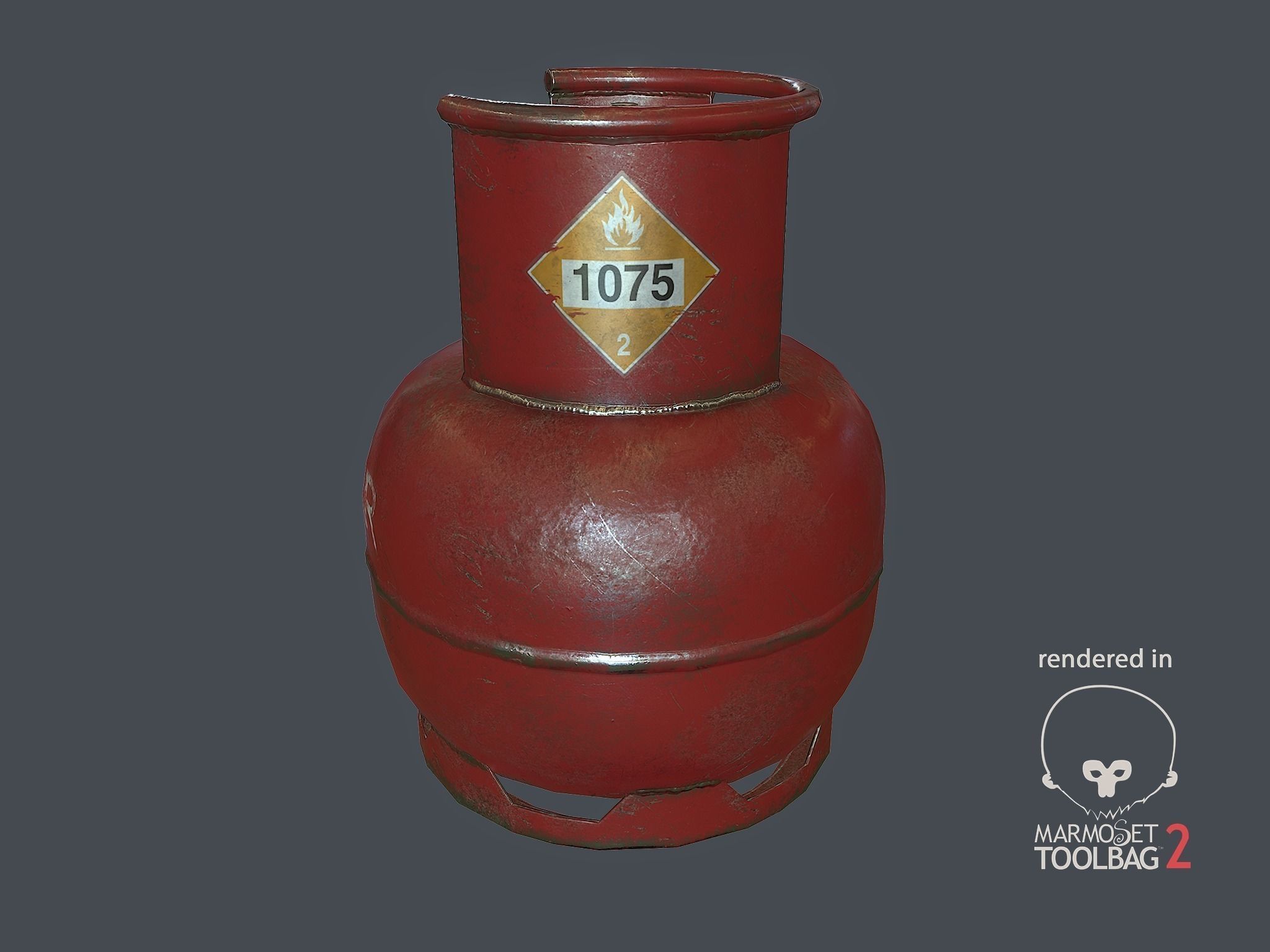 Gas Bottles Pack Low-poly 3D model_7