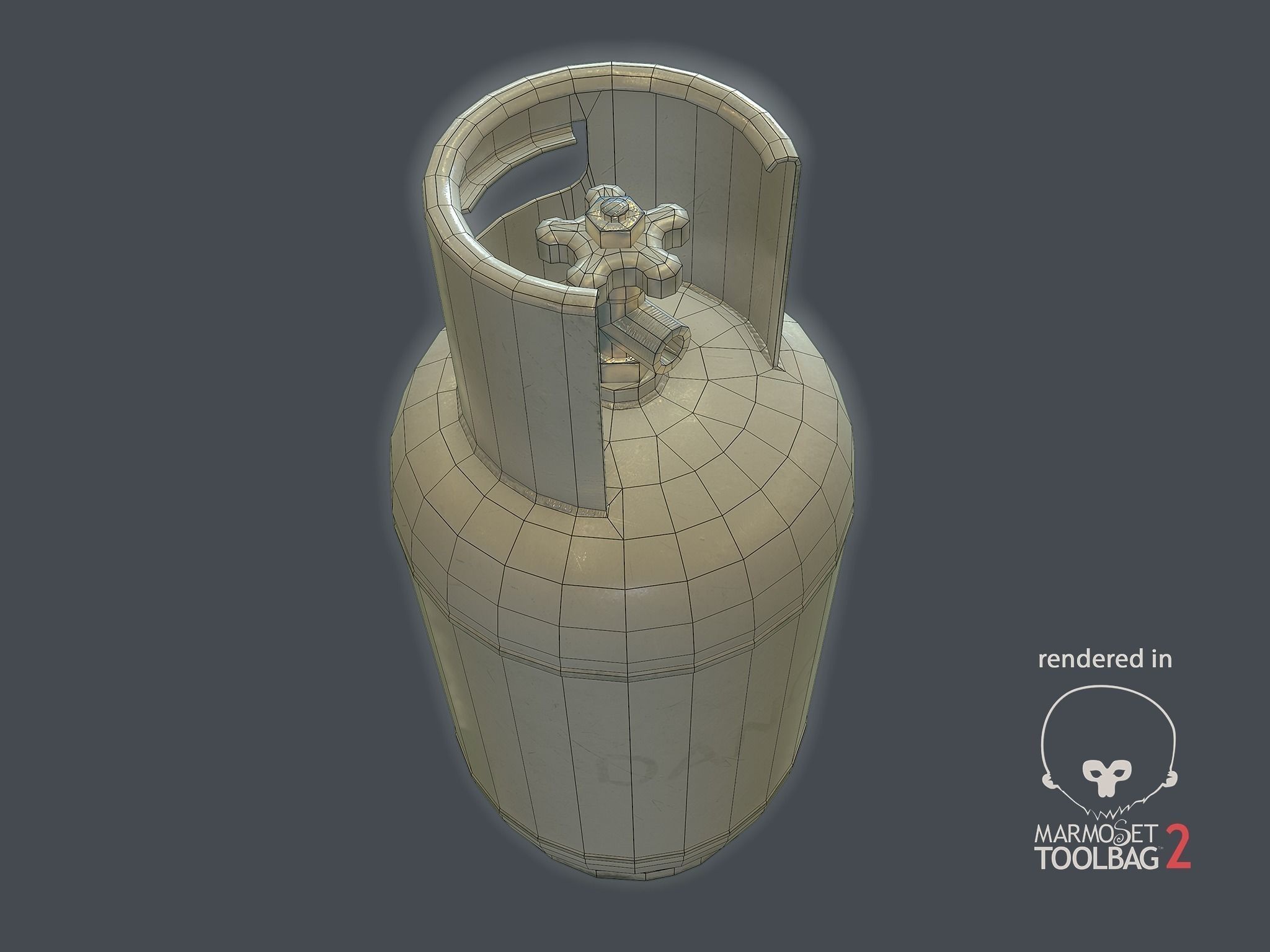 Gas Bottles Pack Low-poly 3D model_24