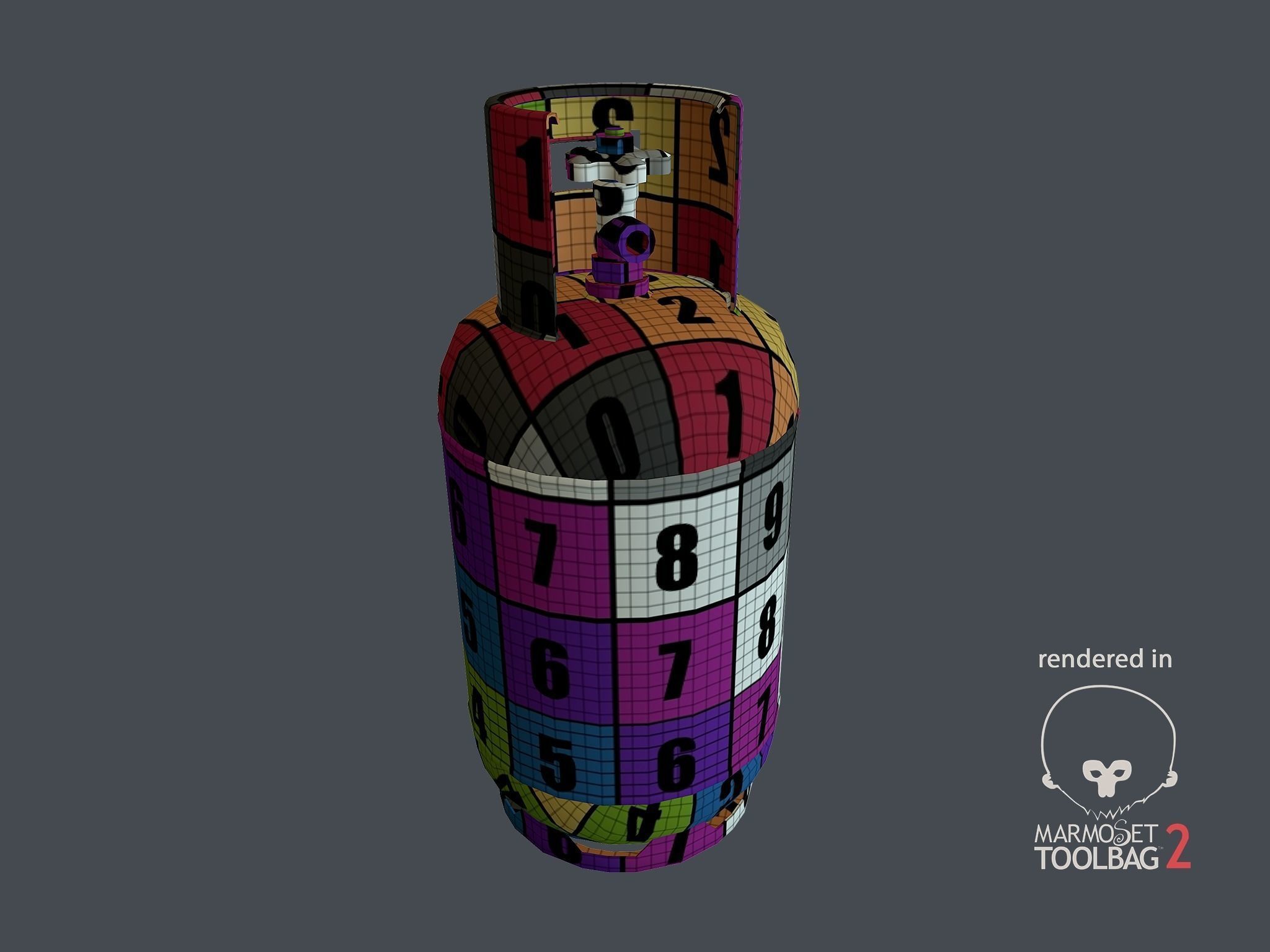 Gas Bottles Pack Low-poly 3D model_35