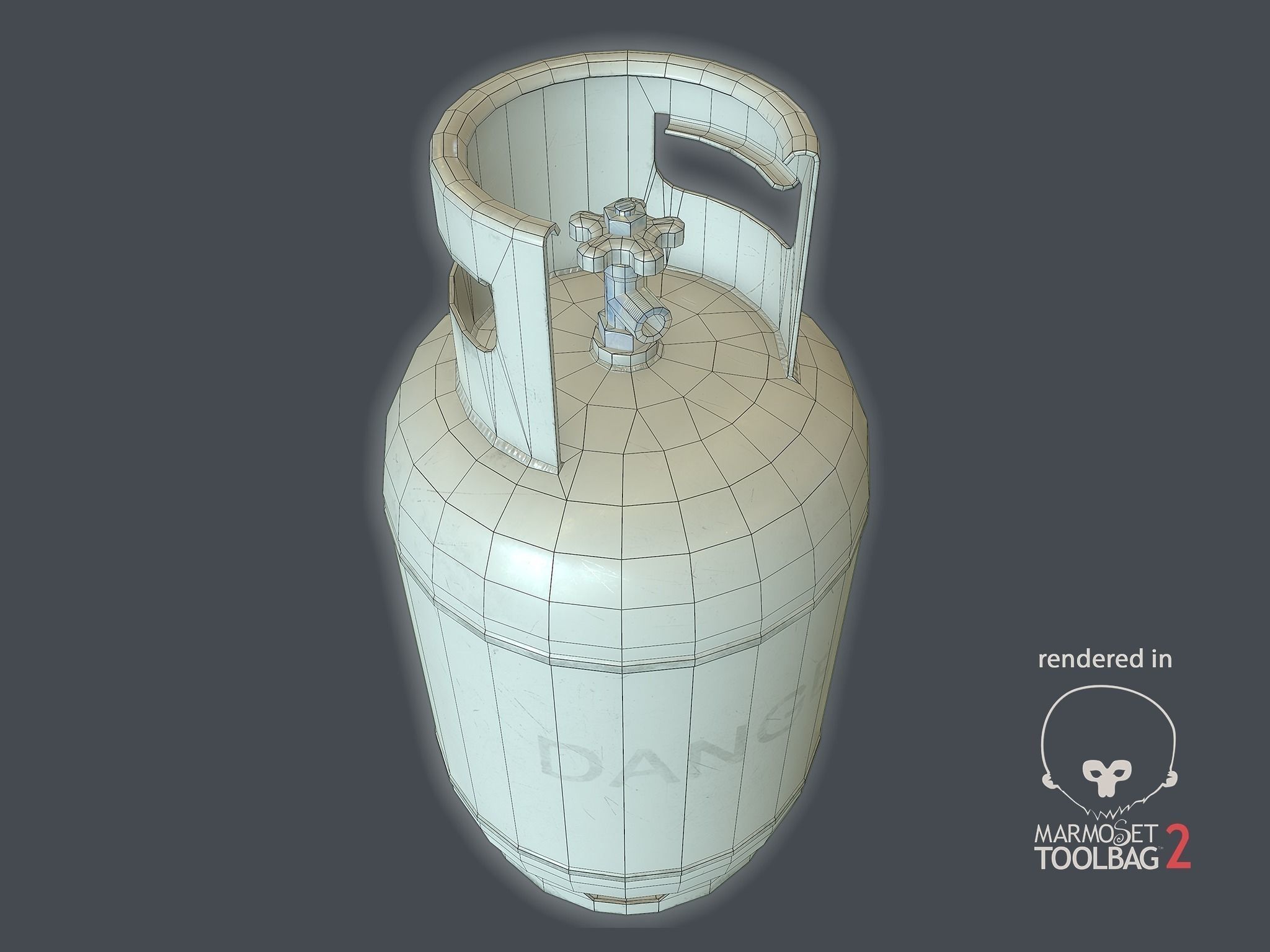 Gas Bottles Pack Low-poly 3D model_26