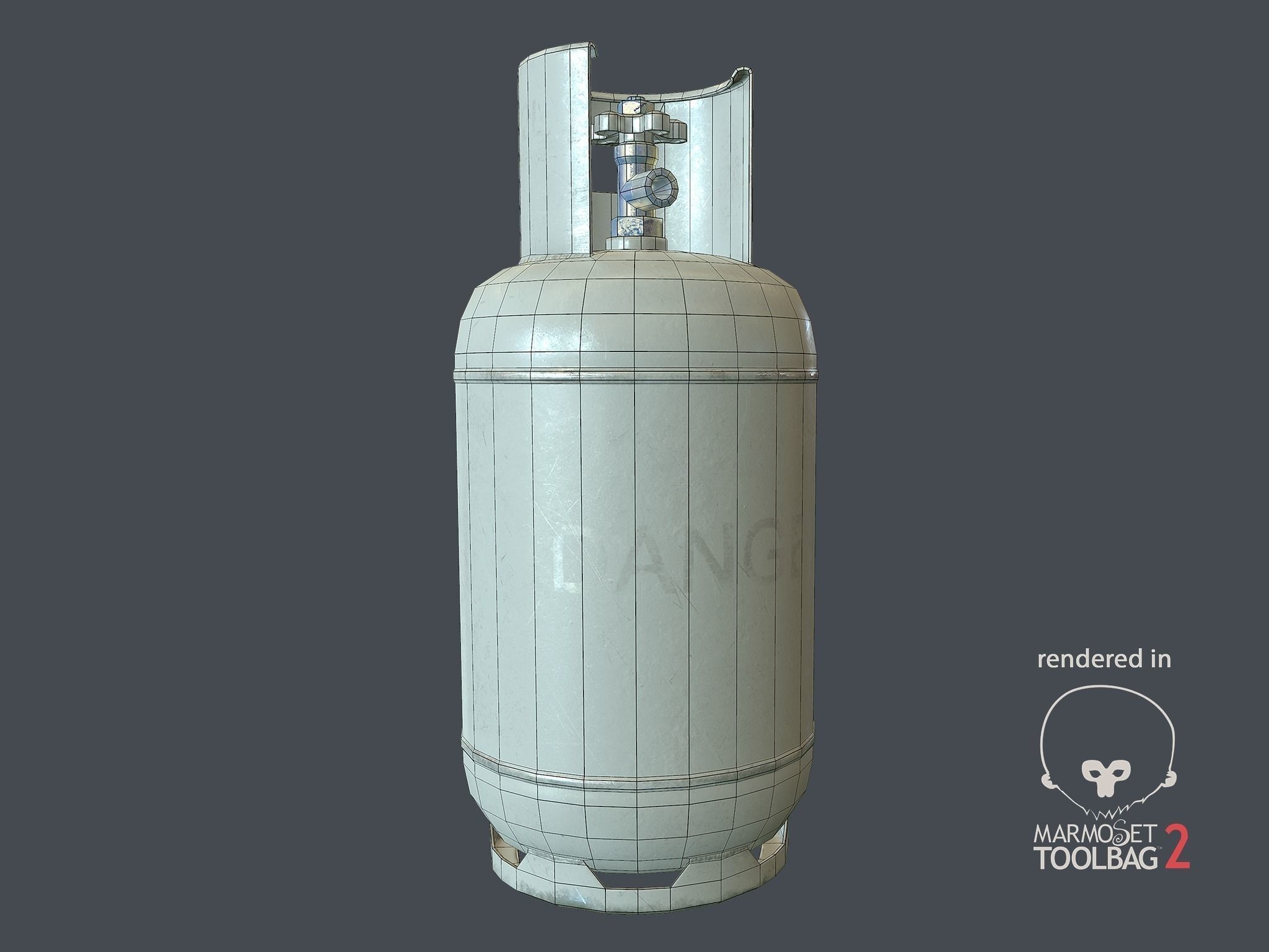 Gas Bottles Pack Low-poly 3D model_23