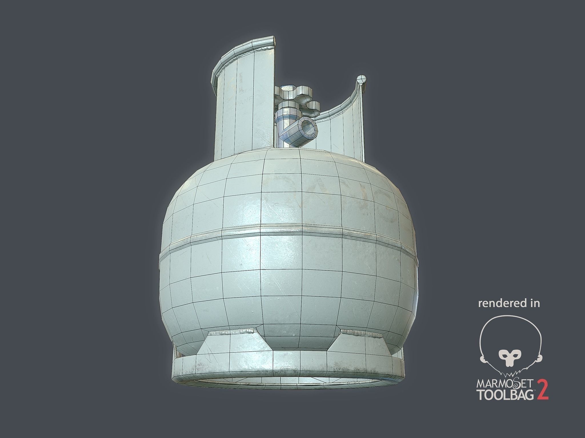 Gas Bottles Pack Low-poly 3D model_20