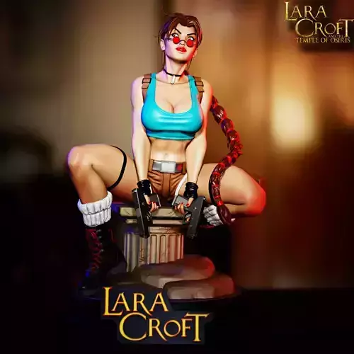 LARA CROFT - SEMI REAL  FAN ART  3D print model