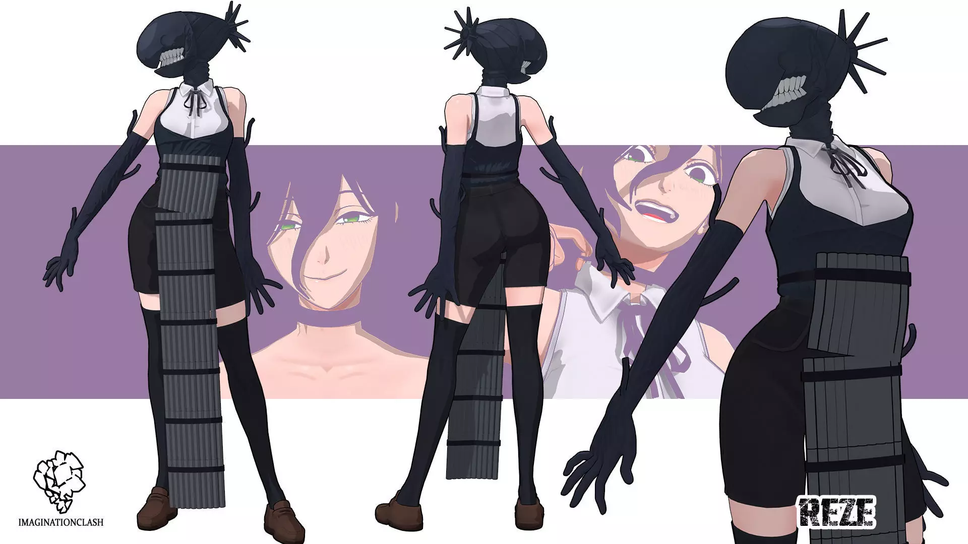 Reze chainsaw 3D model_2