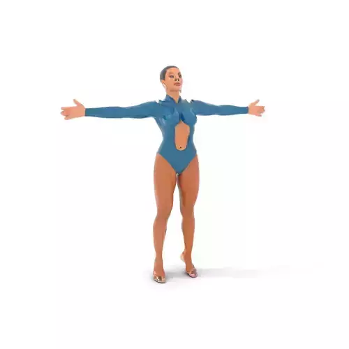 Teal Fashion Bodysuit model pack