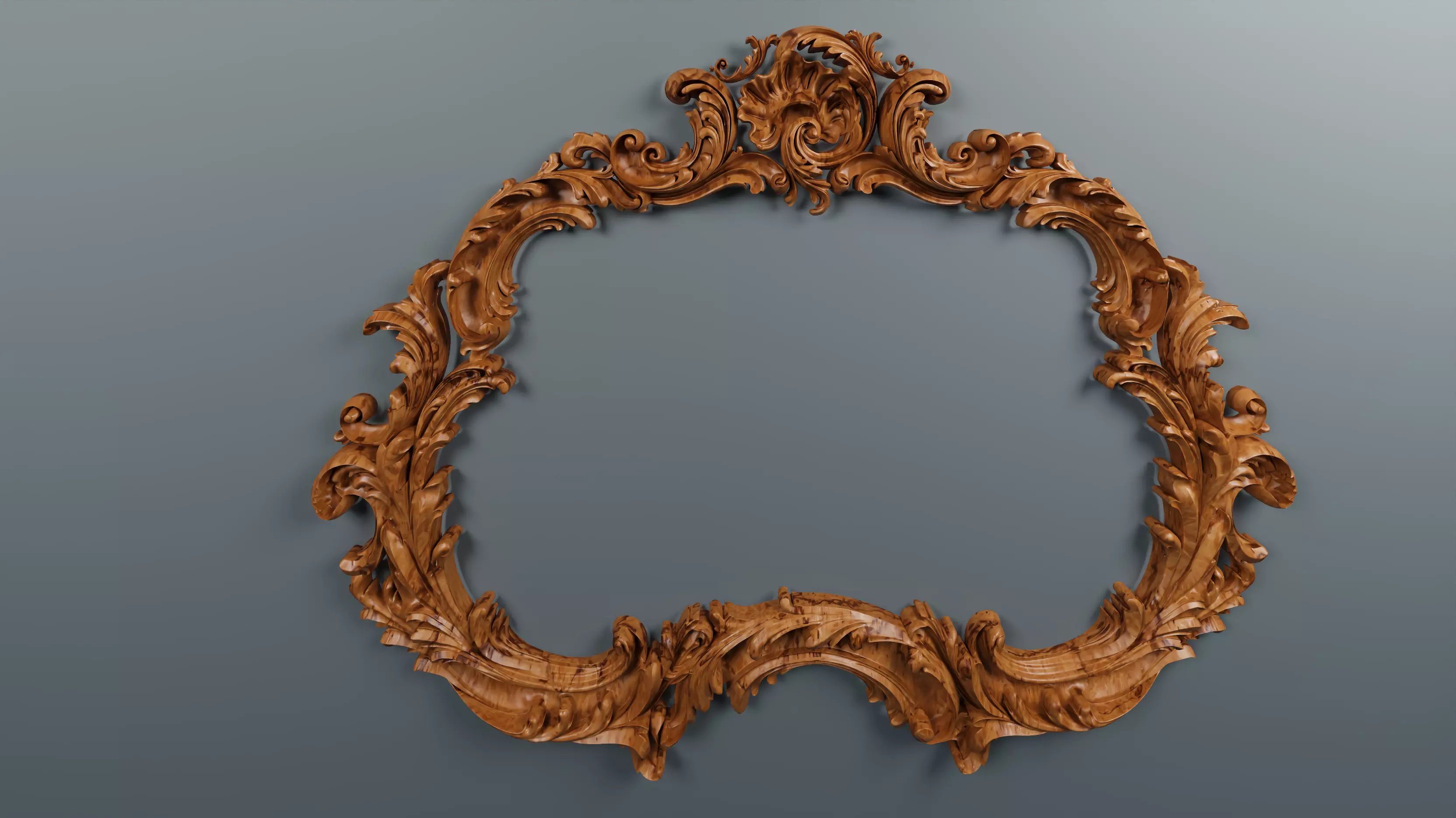 Classic Frame Gold Baroque Style for Interior Design CNC Models 3D model_12