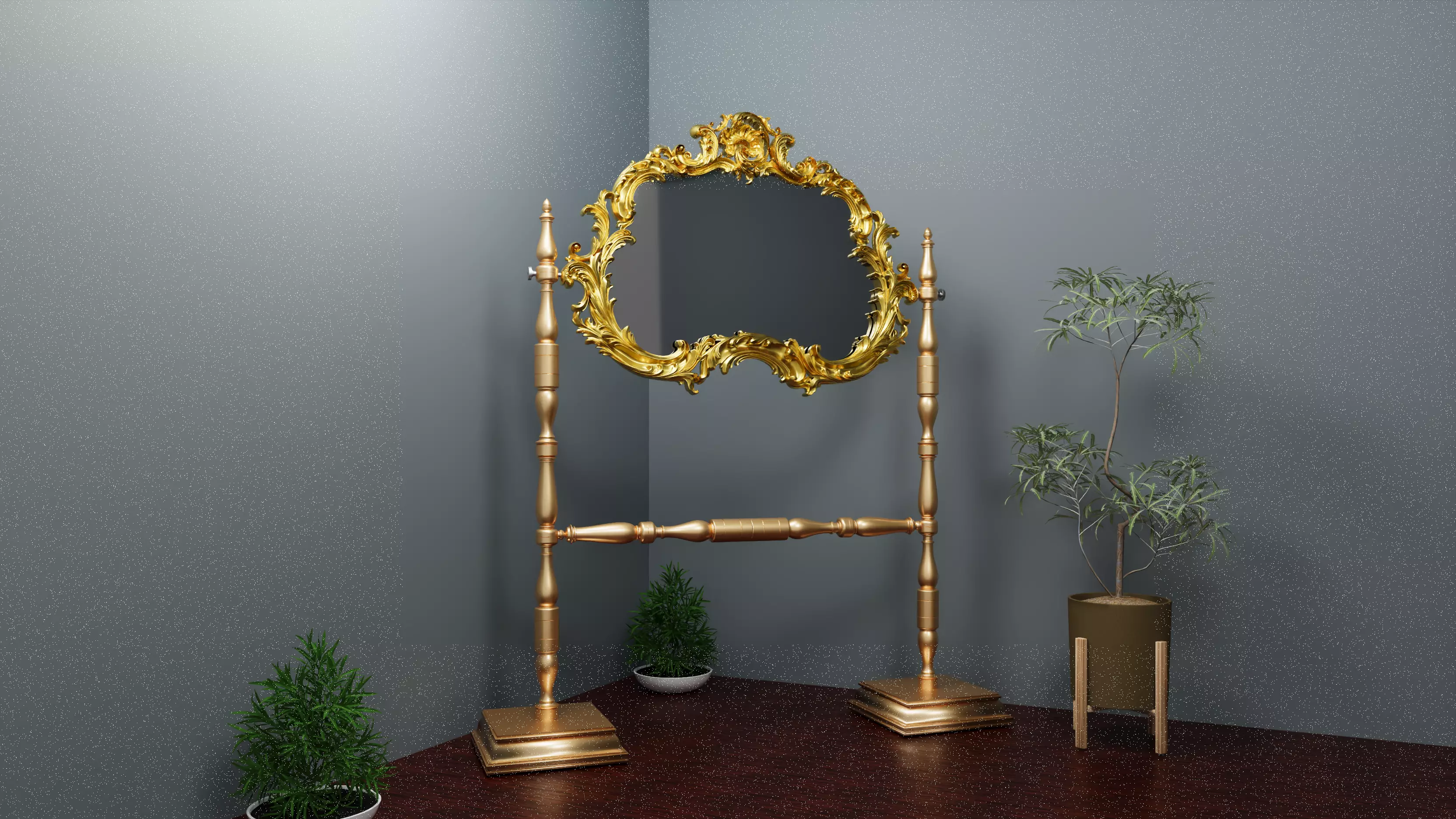 Classic Frame Gold Baroque Style for Interior Design CNC Models 3D model_4