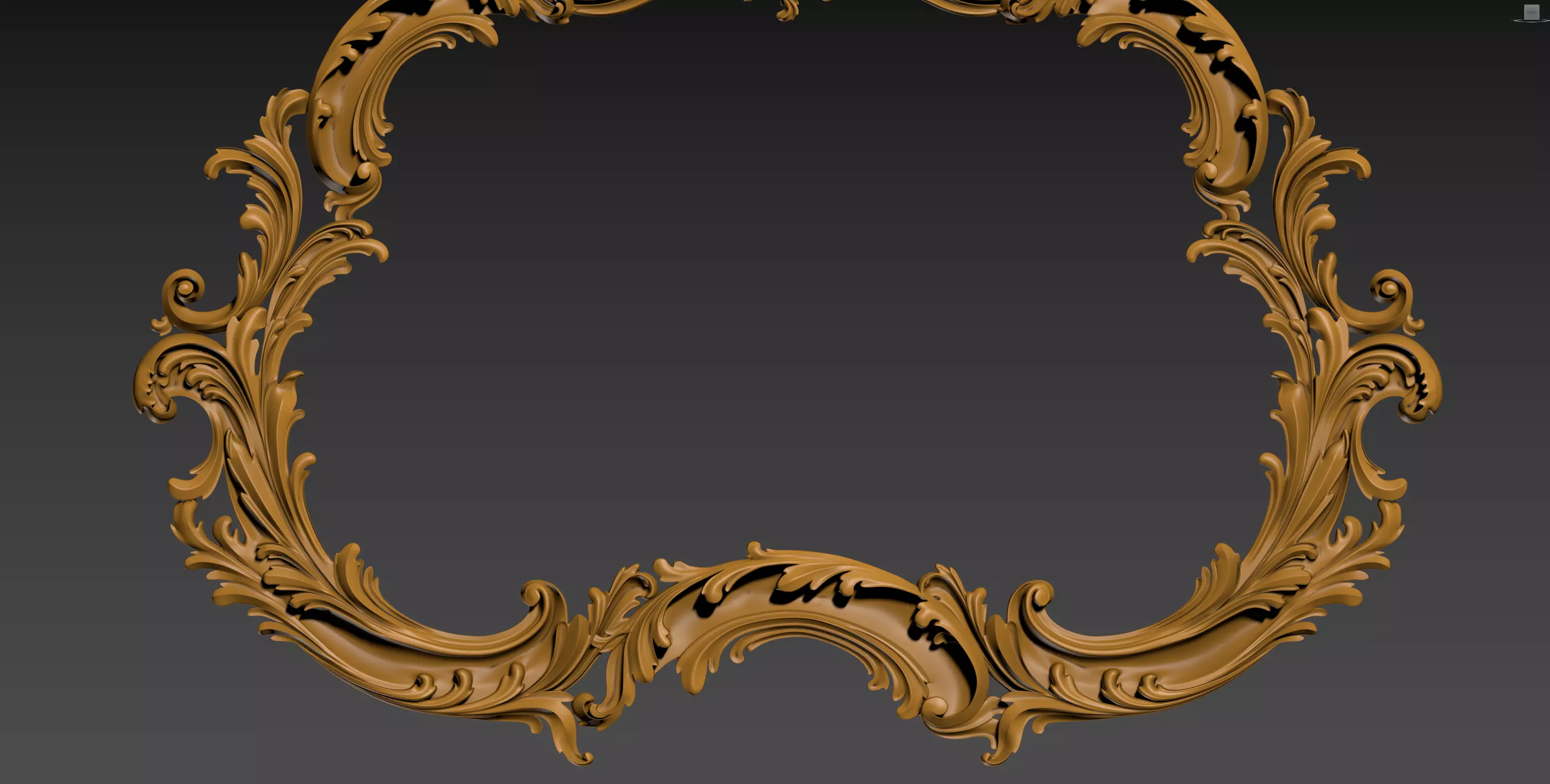 Classic Frame Gold Baroque Style for Interior Design CNC Models 3D model_19