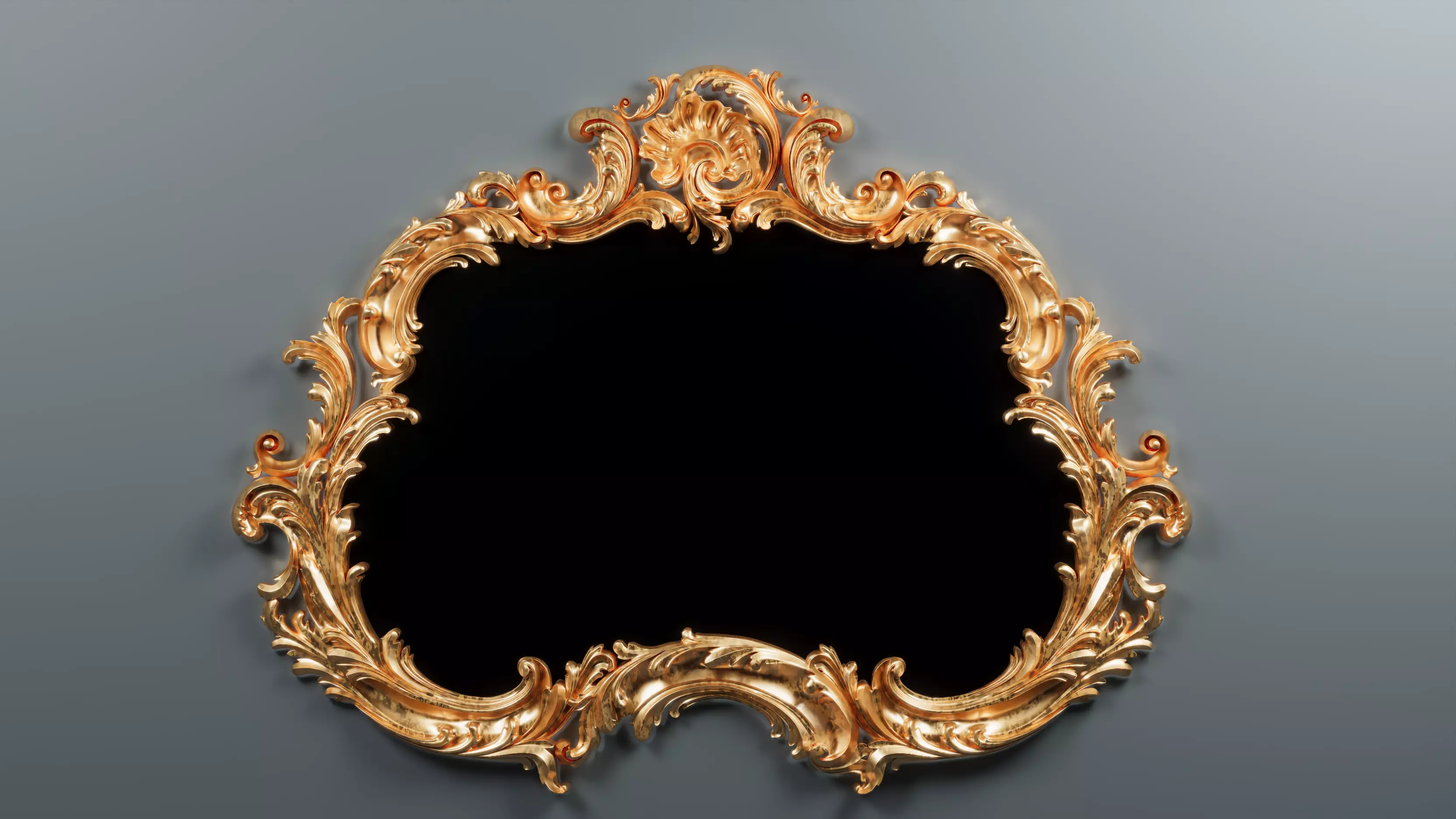 Classic Frame Gold Baroque Style for Interior Design CNC Models 3D model_7