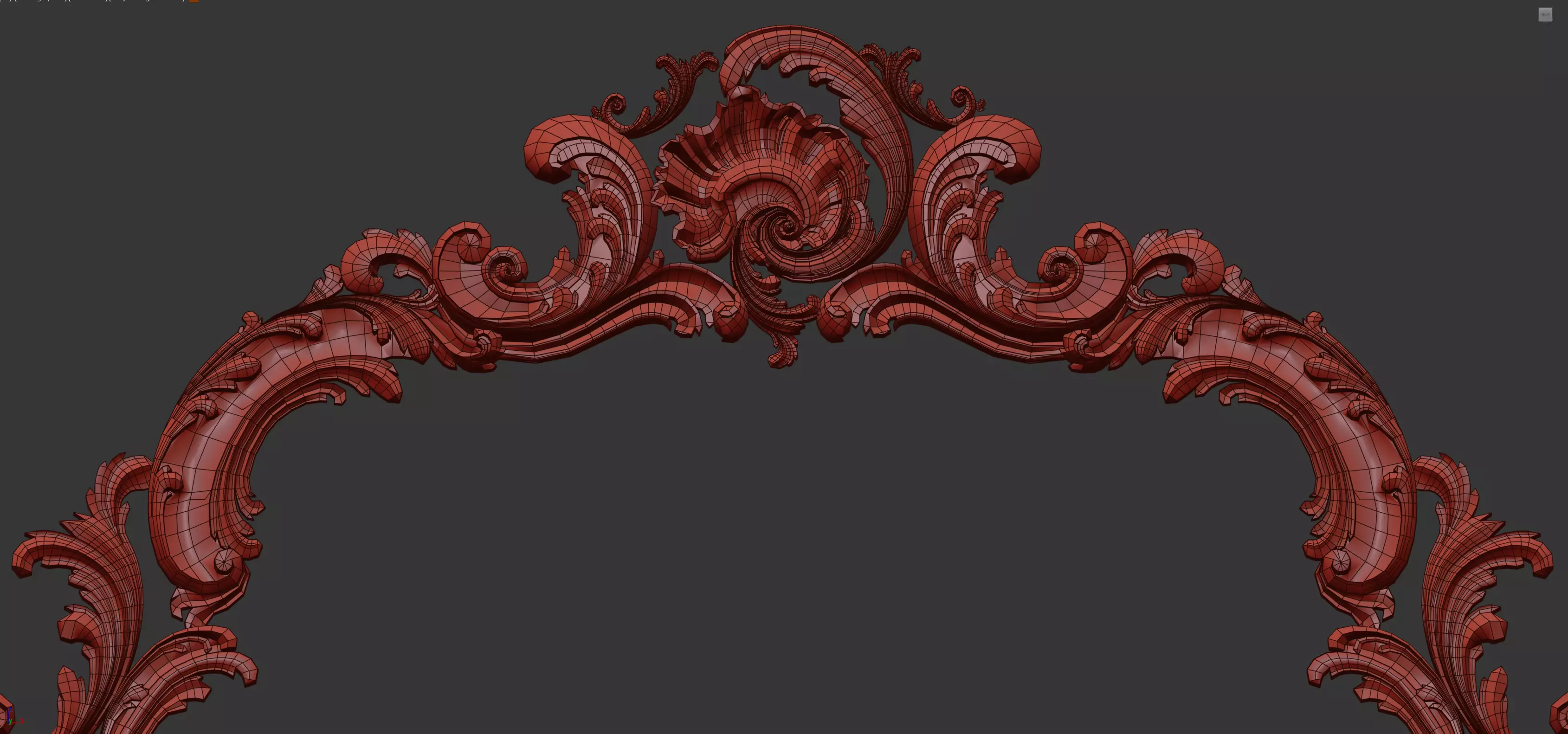 Classic Frame Gold Baroque Style for Interior Design CNC Models 3D model_14