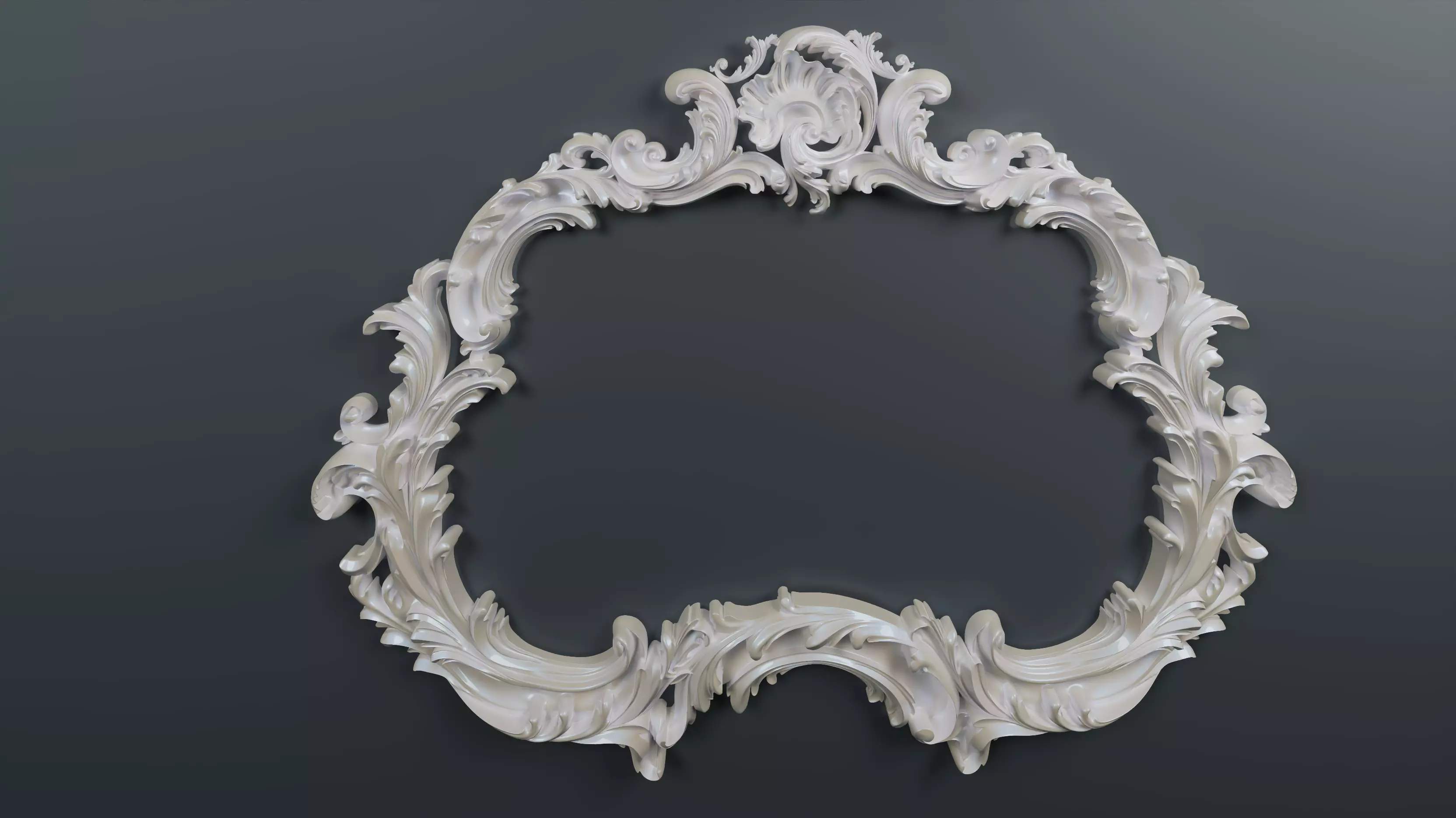 Classic Frame Gold Baroque Style for Interior Design CNC Models 3D model_8