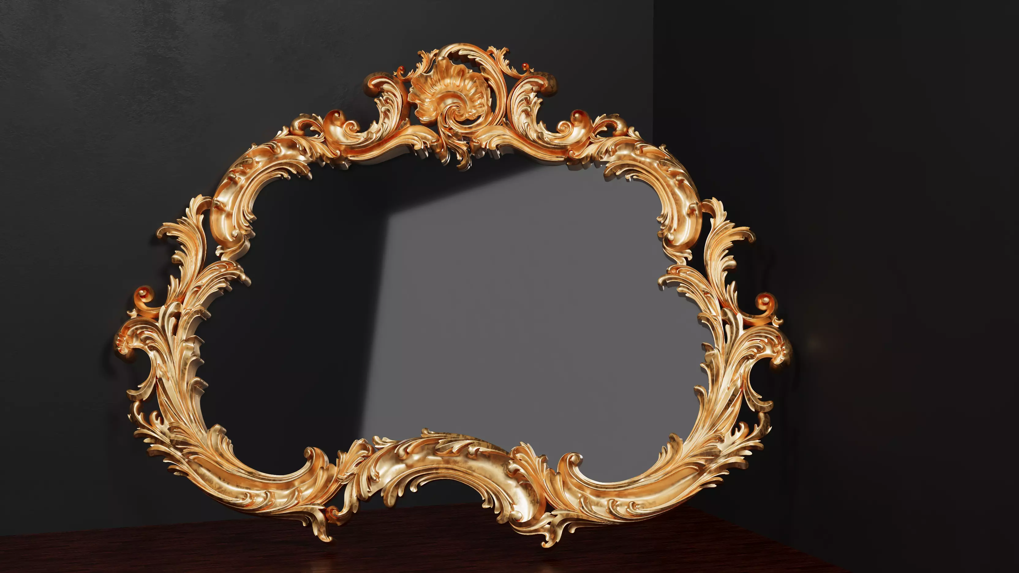 Classic Frame Gold Baroque Style for Interior Design CNC Models 3D model_0