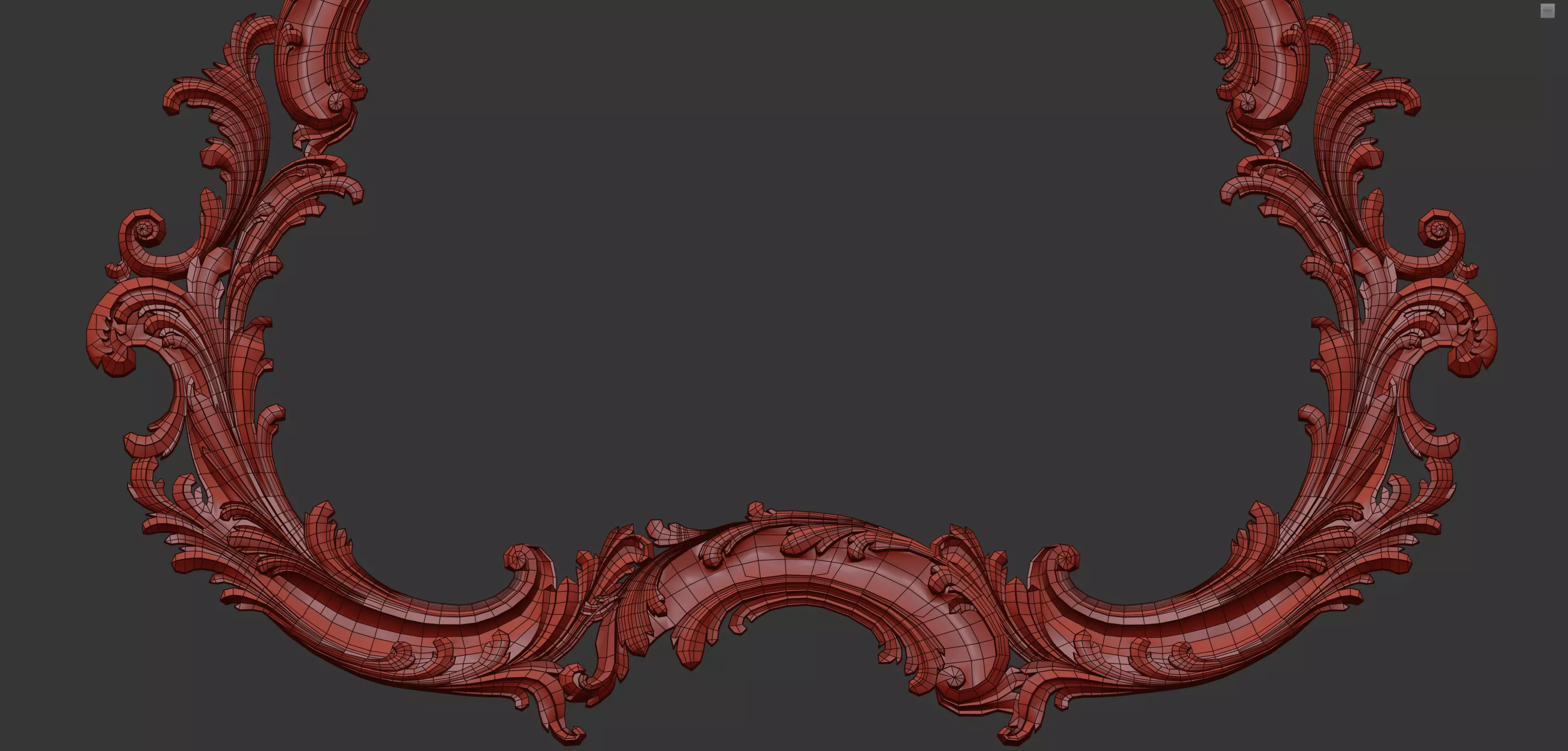 Classic Frame Gold Baroque Style for Interior Design CNC Models 3D model_15