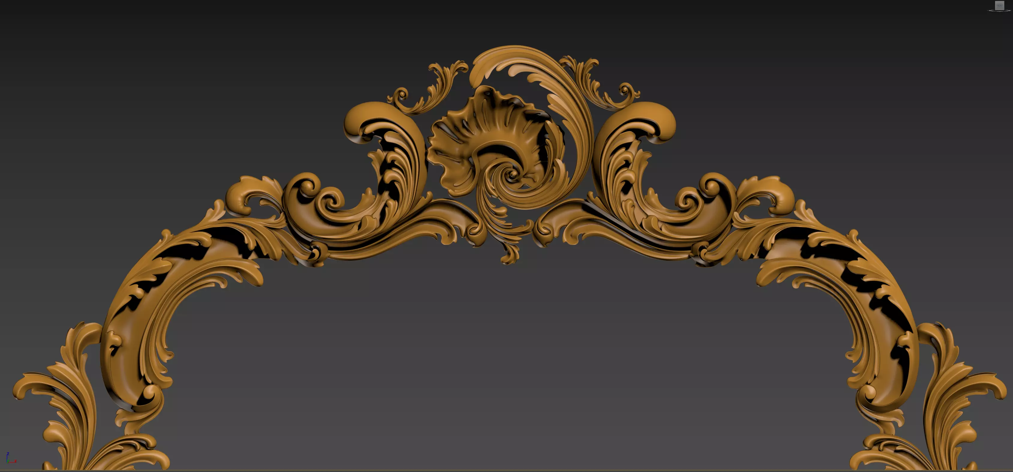 Classic Frame Gold Baroque Style for Interior Design CNC Models 3D model_18