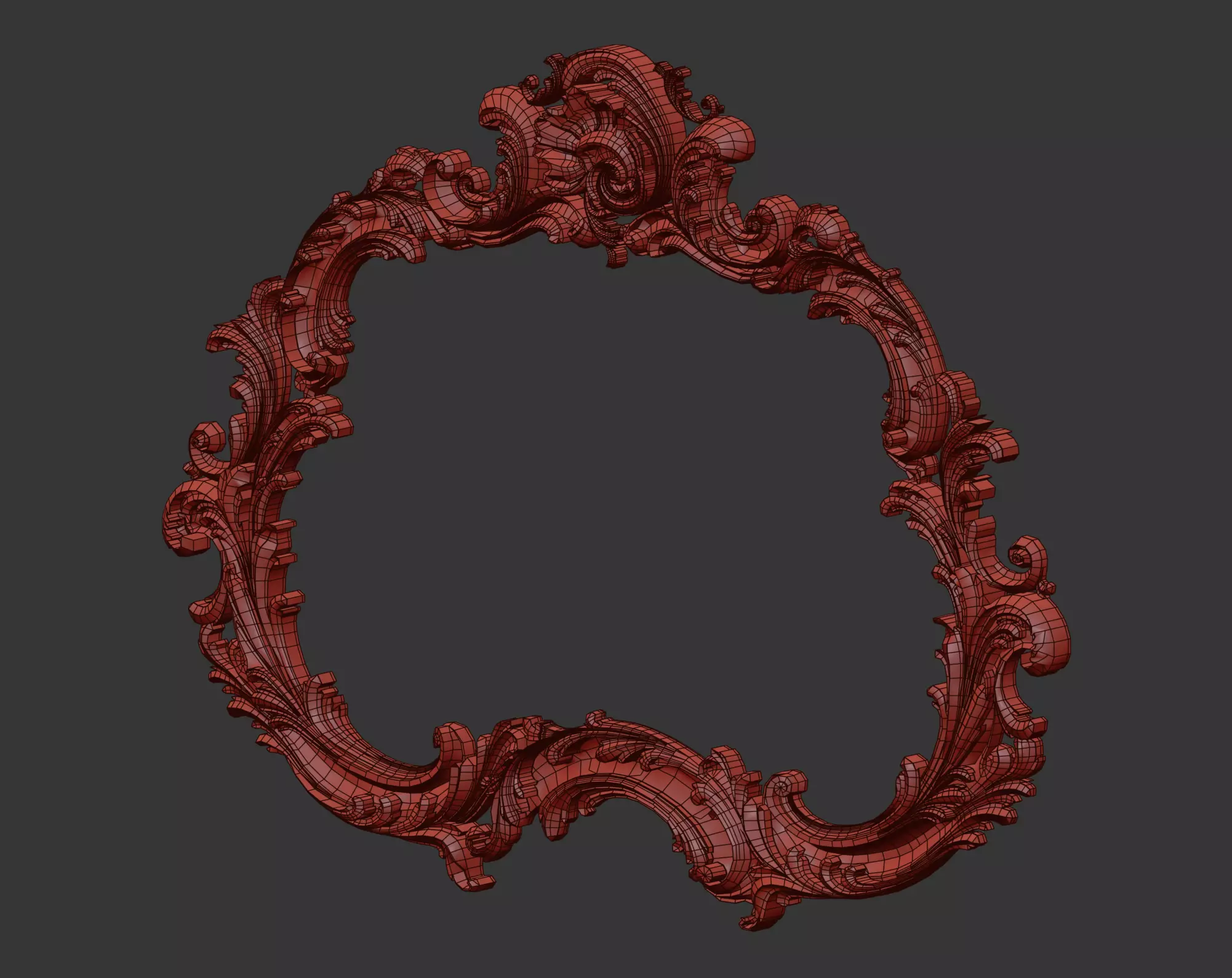 Classic Frame Gold Baroque Style for Interior Design CNC Models 3D model_16