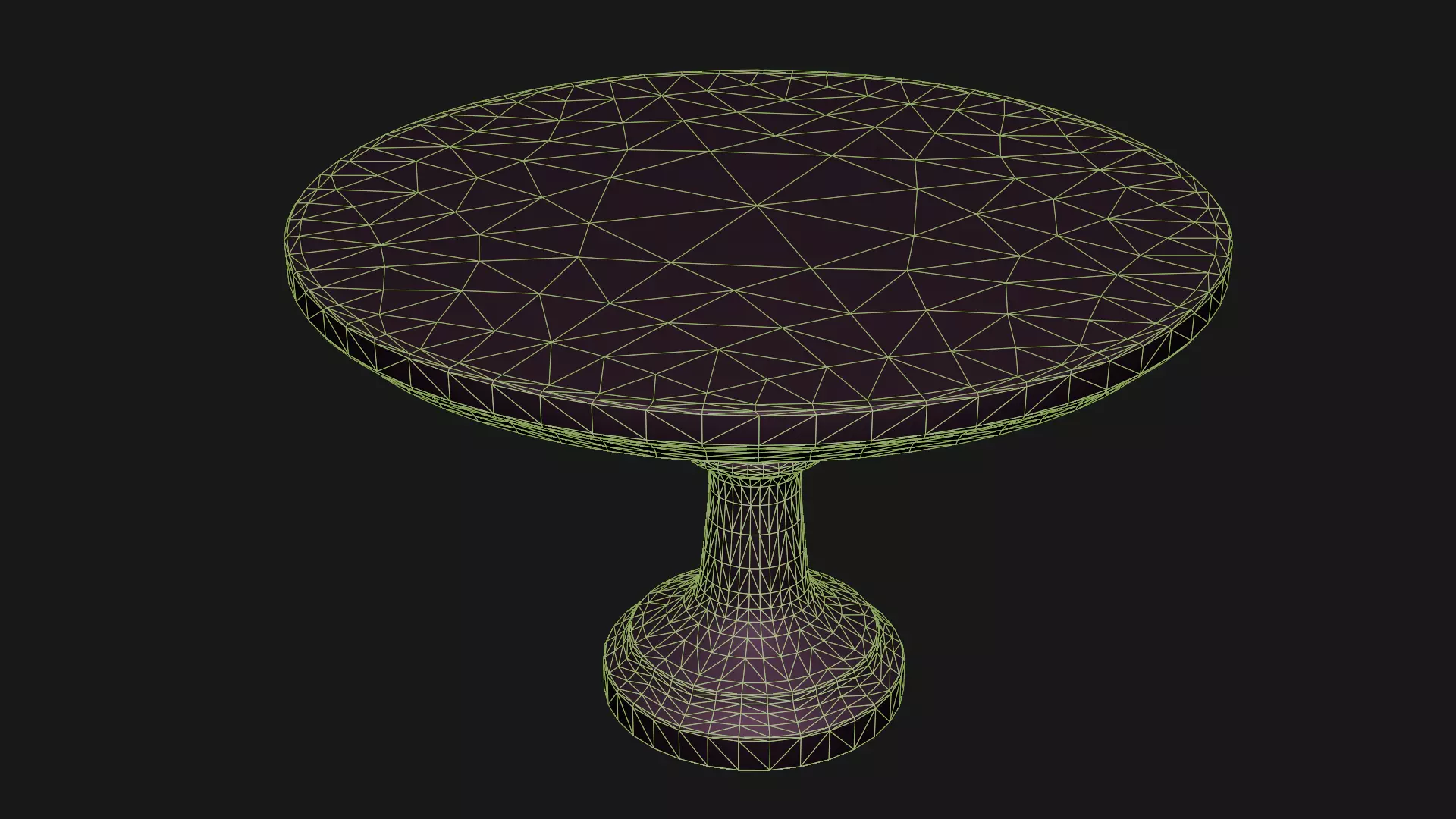 Rustic Wooden Cake Stand Low-poly 3D model_9