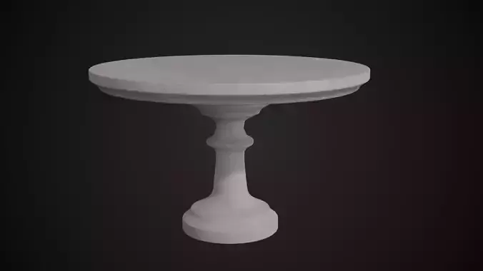 Rustic Wooden Cake Stand Low-poly 3D model