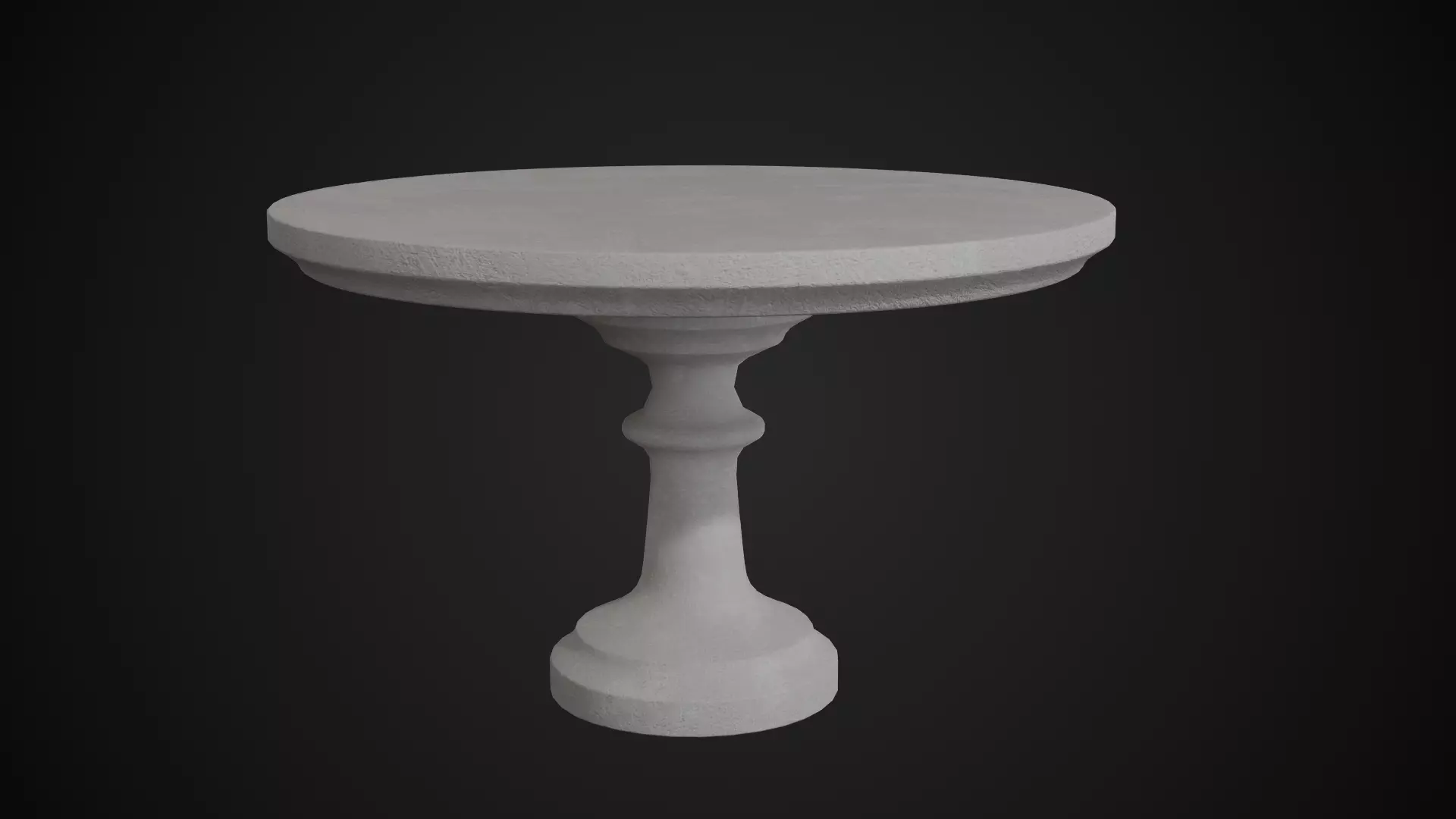 Rustic Wooden Cake Stand Low-poly 3D model_0