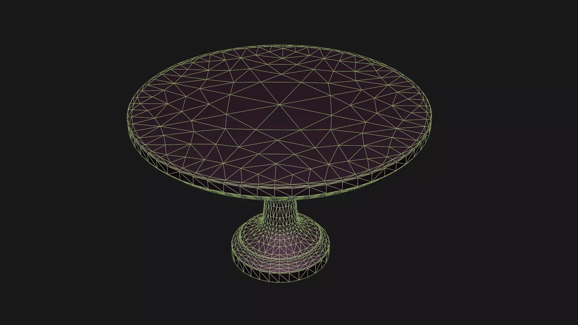 Rustic Wooden Cake Stand Low-poly 3D model_6