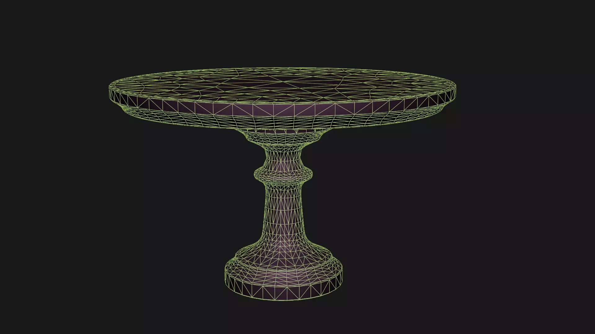 Rustic Wooden Cake Stand Low-poly 3D model_5