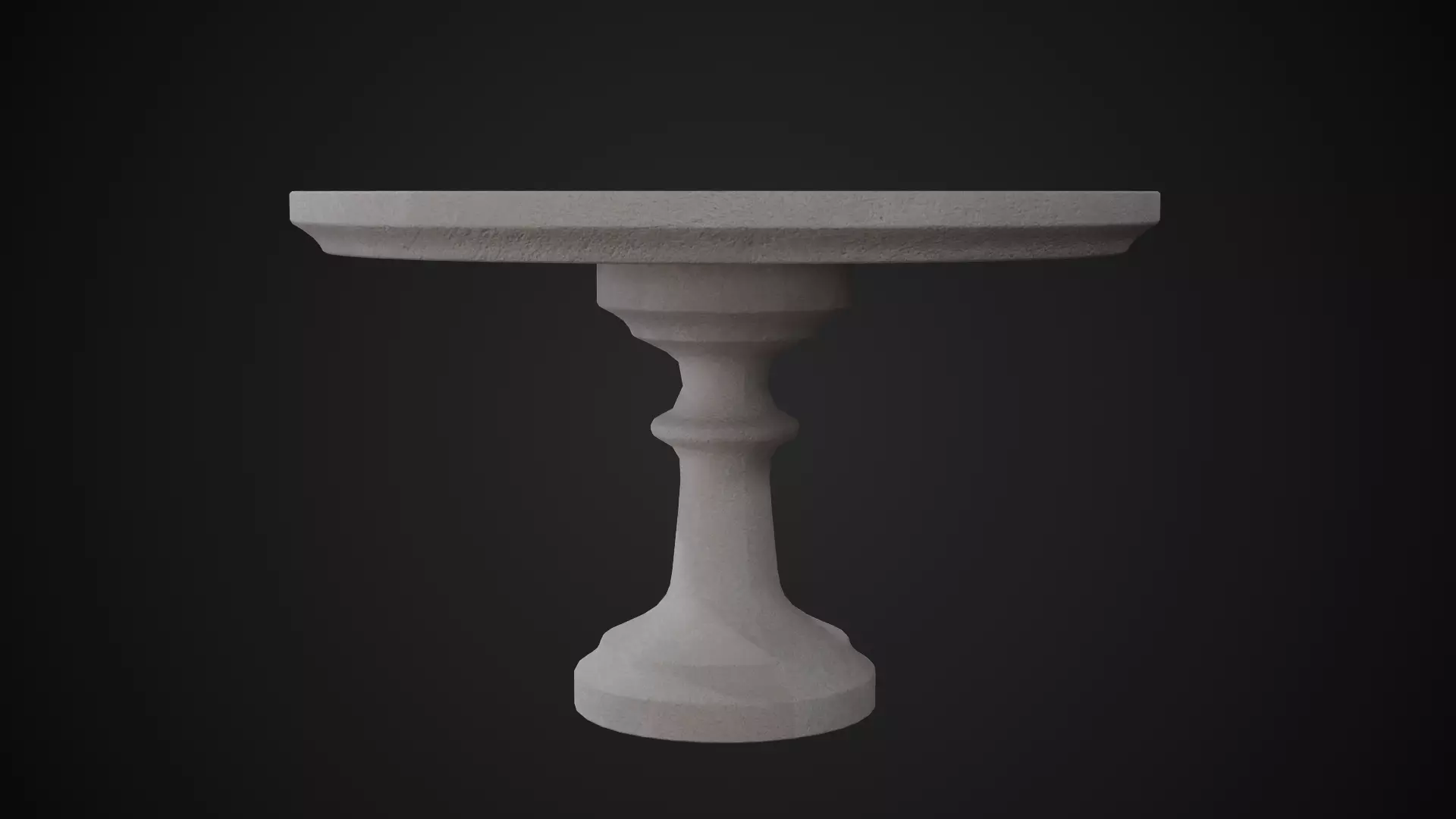 Rustic Wooden Cake Stand Low-poly 3D model_3