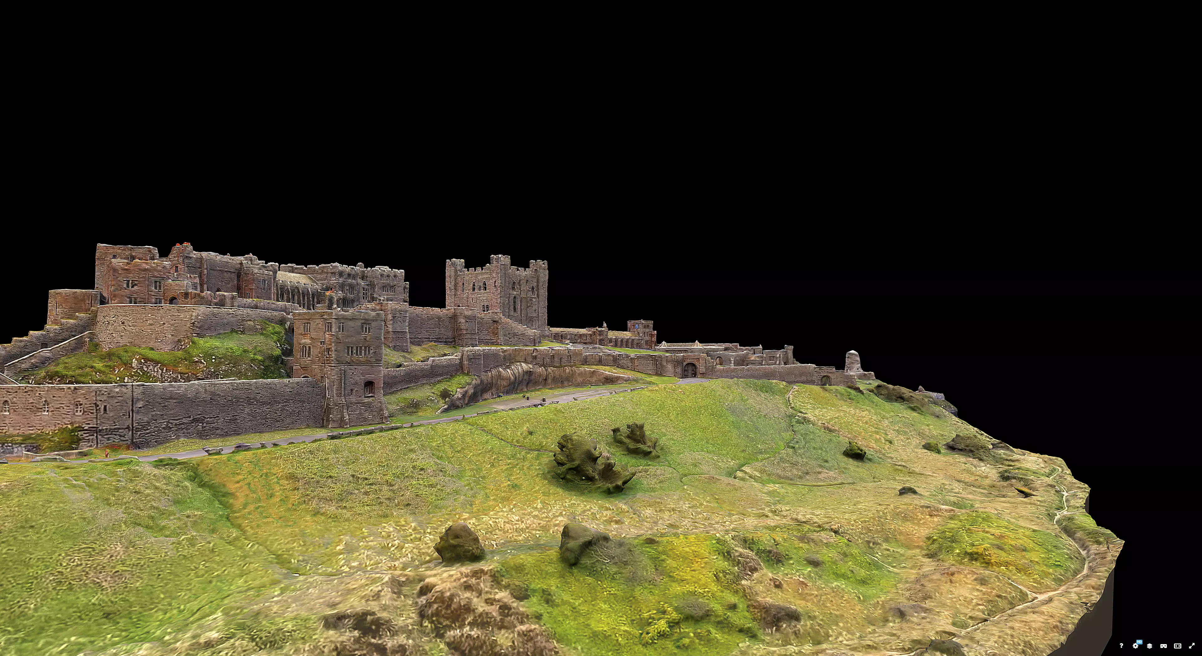 Bamburgh Castle 3D model_3