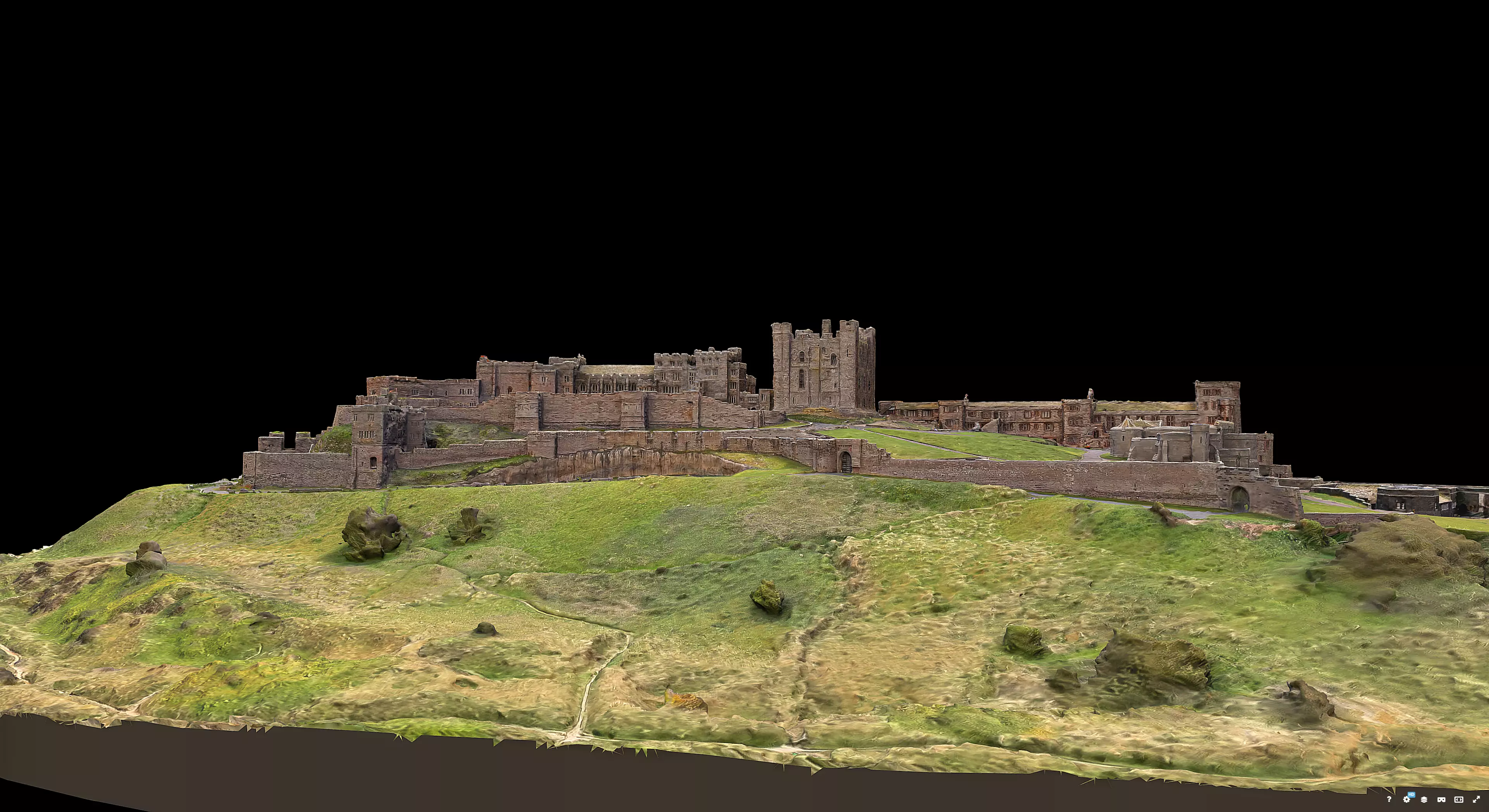 Bamburgh Castle 3D model_2