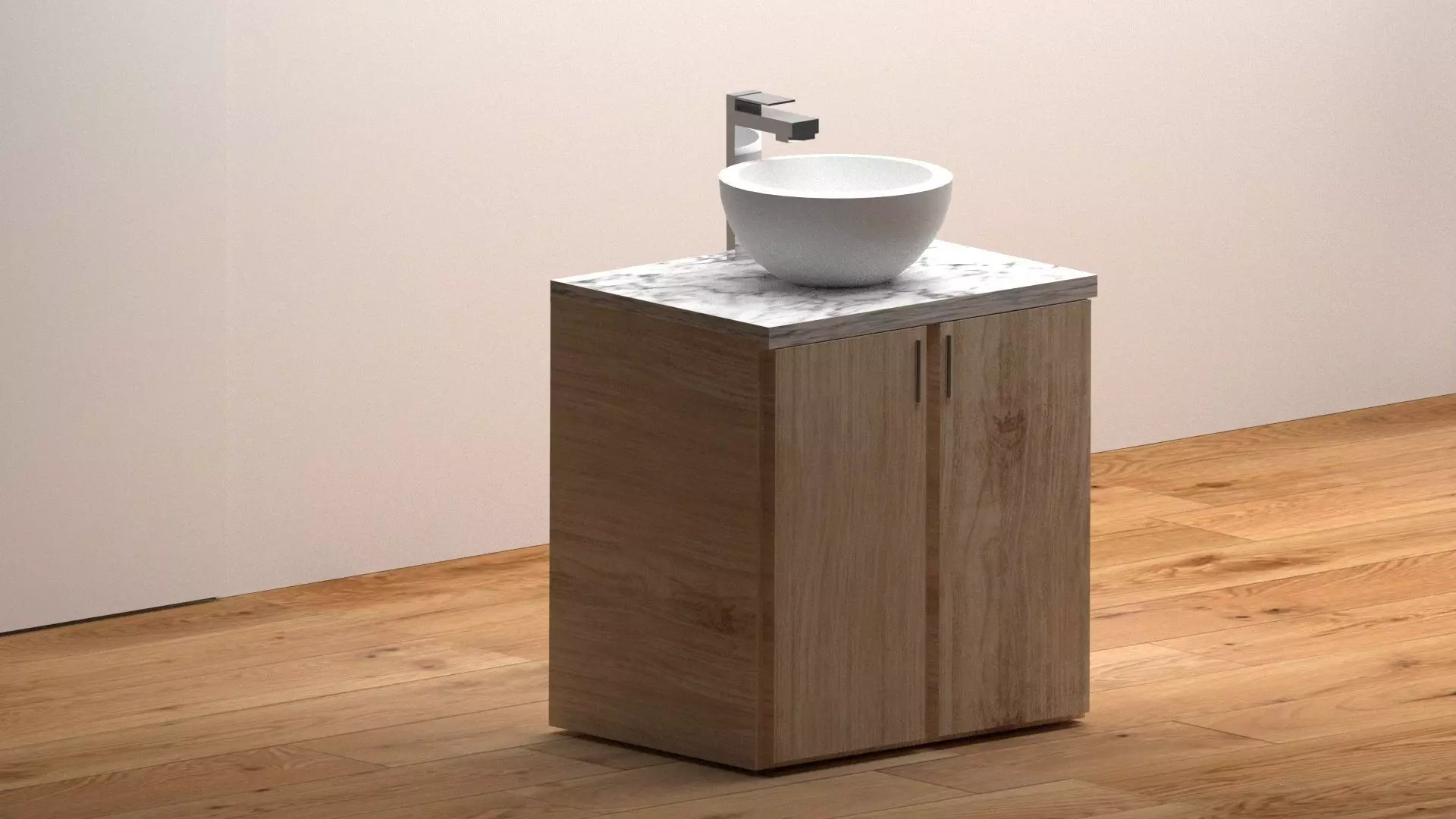 Modern Bathroom Vanity Sink Cabinet Free 3D model