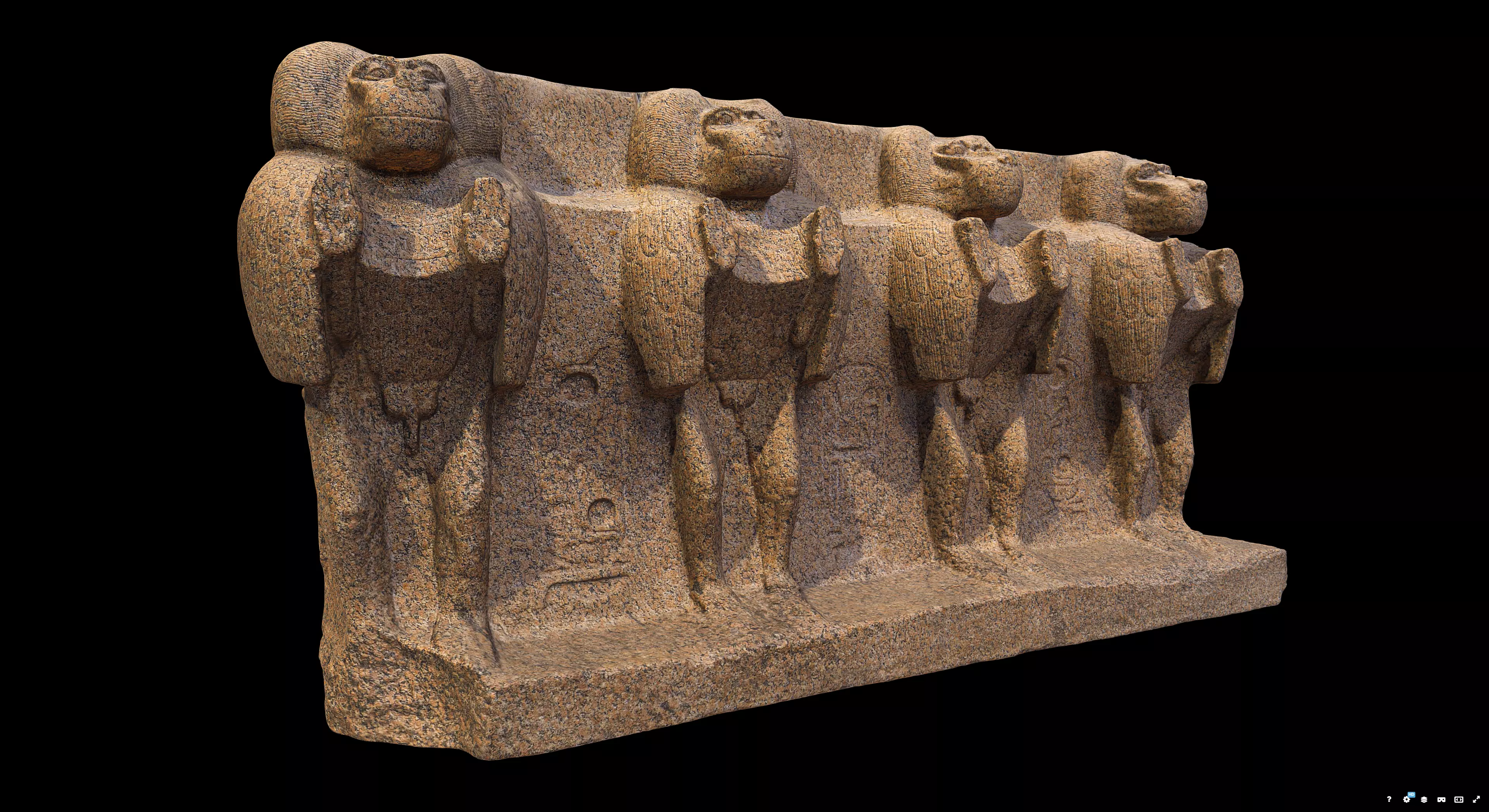 Baboons High Relief 3D model_5