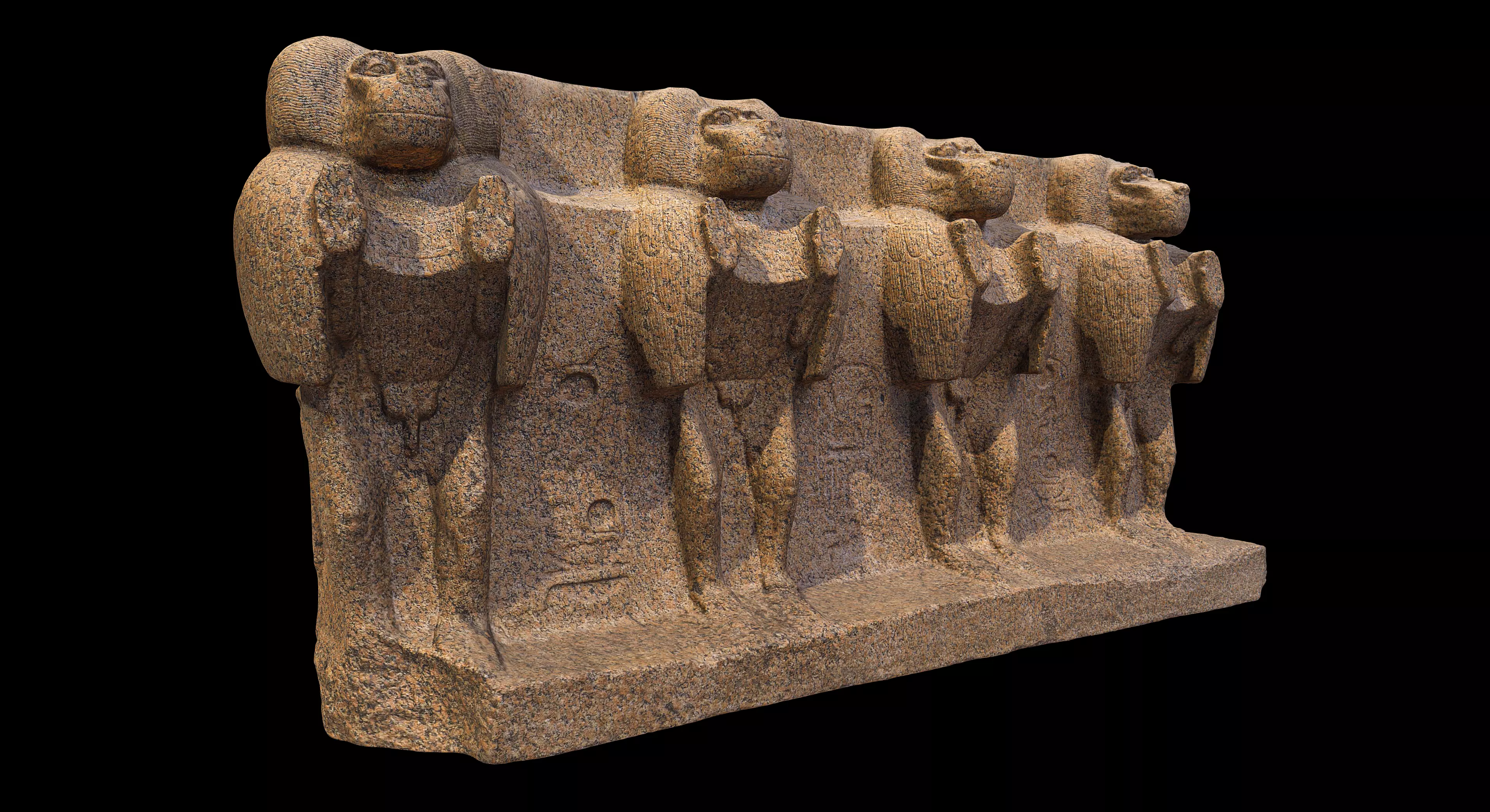 Baboons High Relief 3D model_0