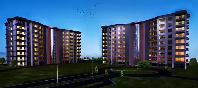 Apartments with interior Plan and master Plan