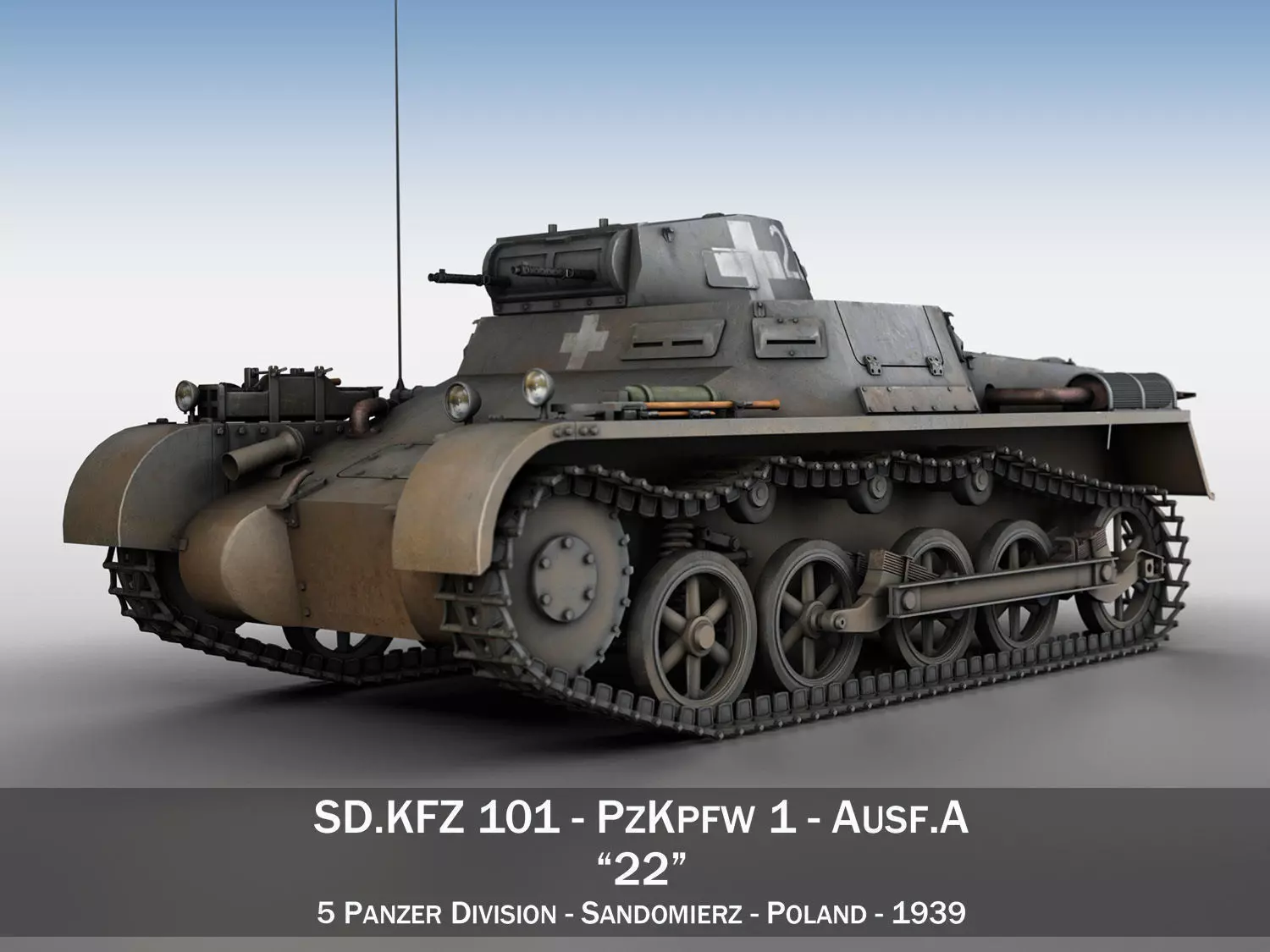 PzKpfw 1 - Panzer 1 - Ausf A - 22 3D model_0