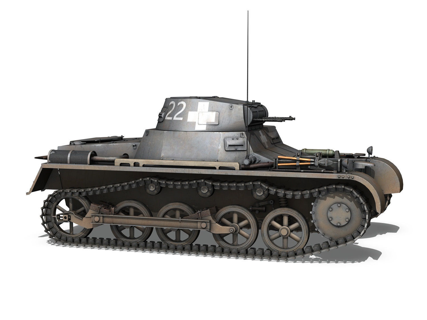 PzKpfw 1 - Panzer 1 - Ausf A - 22 3D model_6
