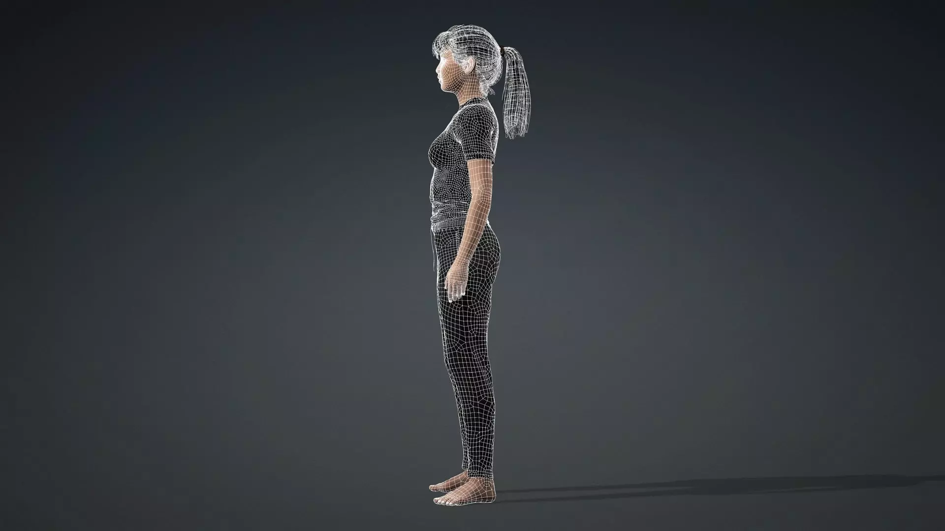 Realistic Female Model 3D model_14