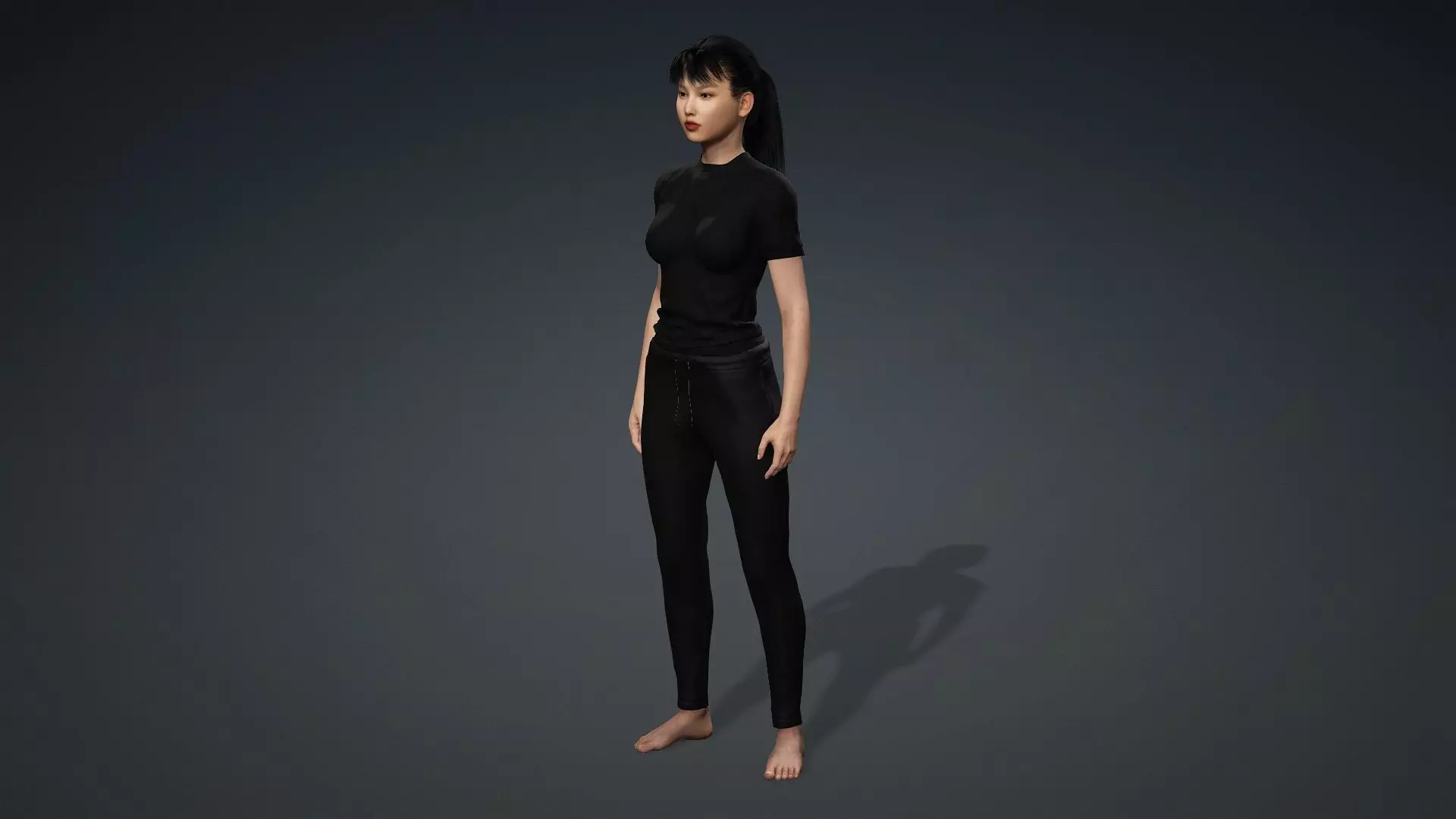Realistic Female Model 3D model_11