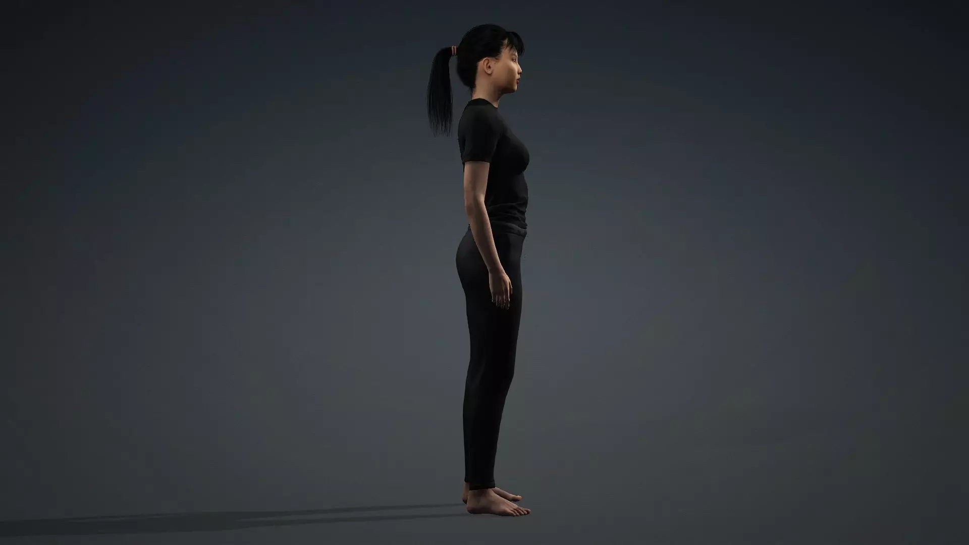 Realistic Female Model 3D model_3