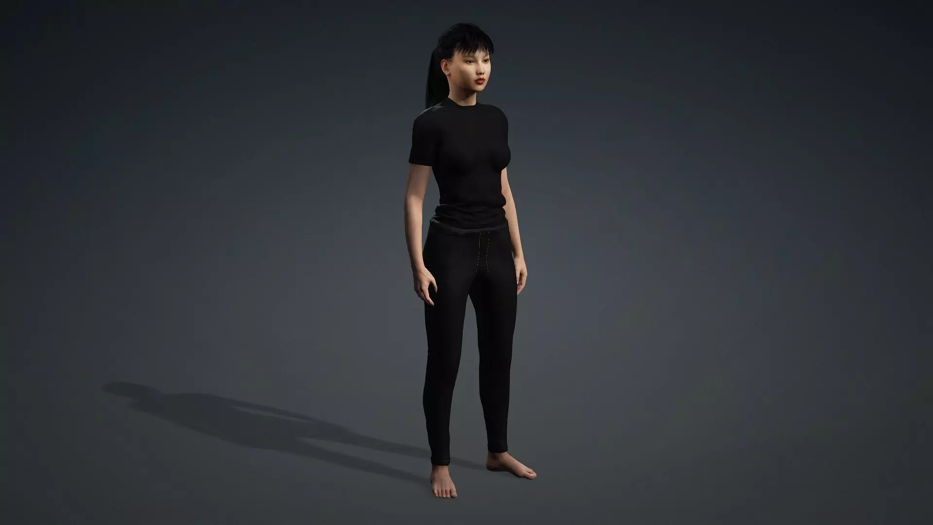 Realistic Female Model 3D model_10