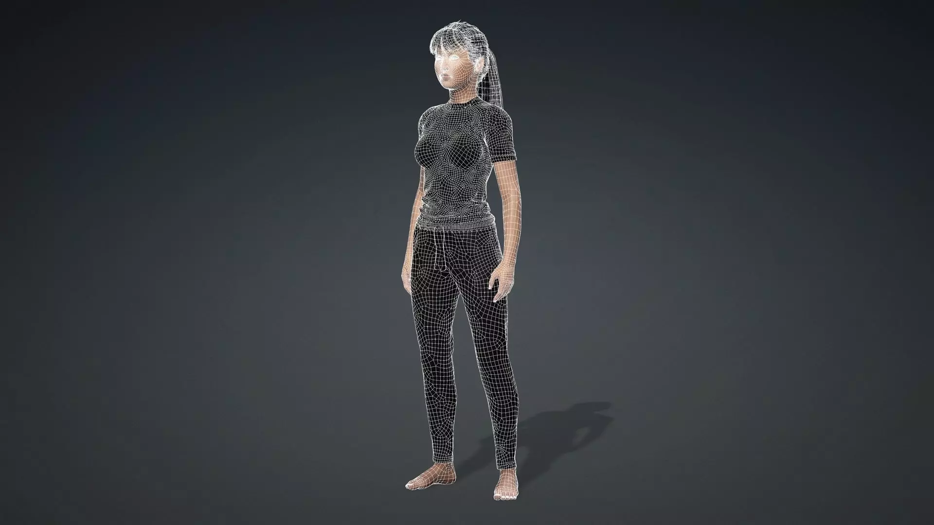 Realistic Female Model 3D model_21