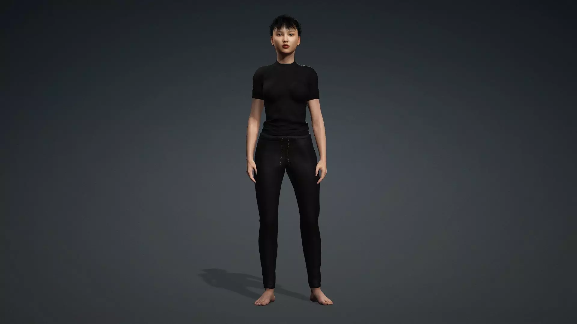 Realistic Female Model 3D model_2