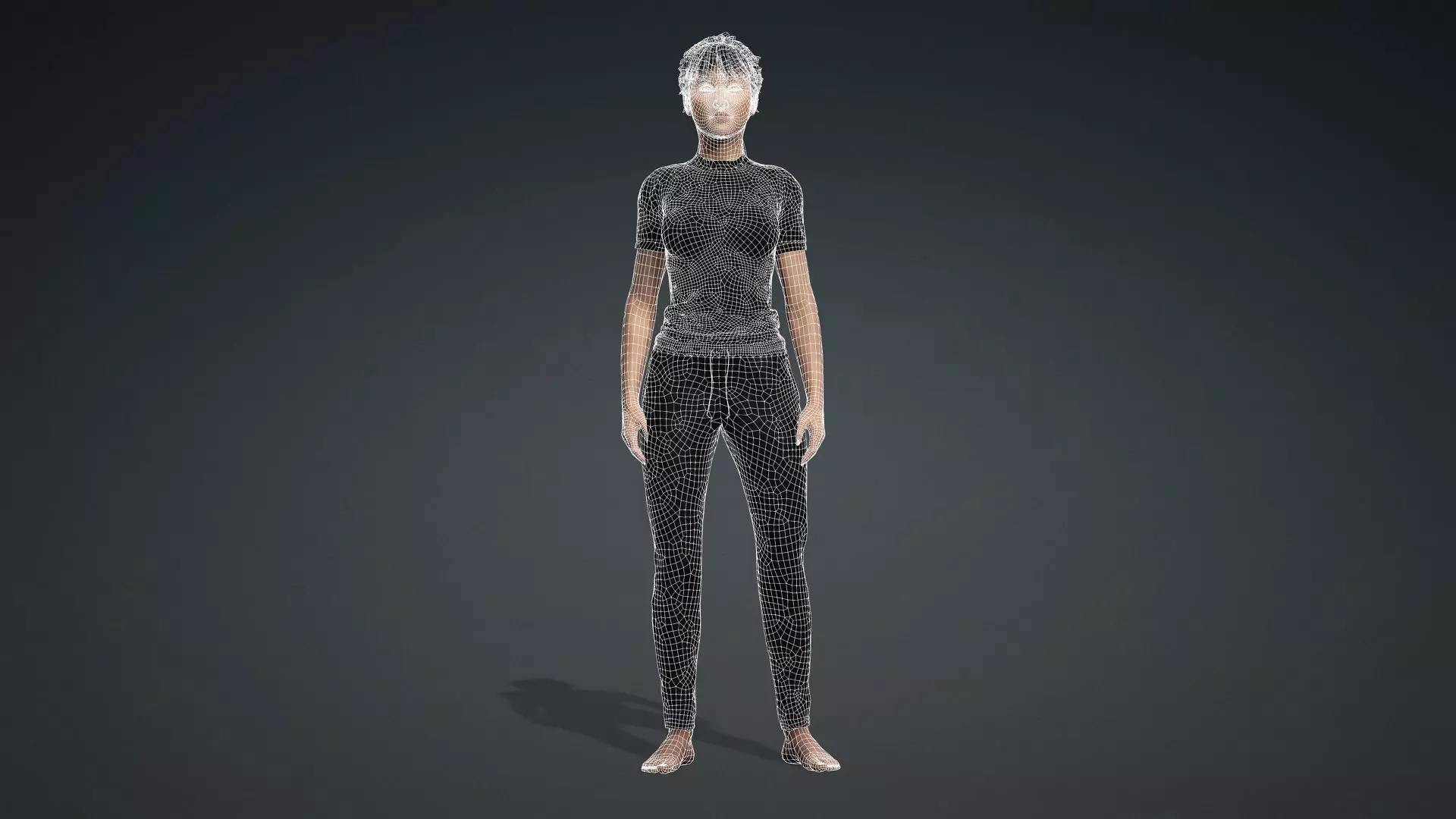 Realistic Female Model 3D model_12