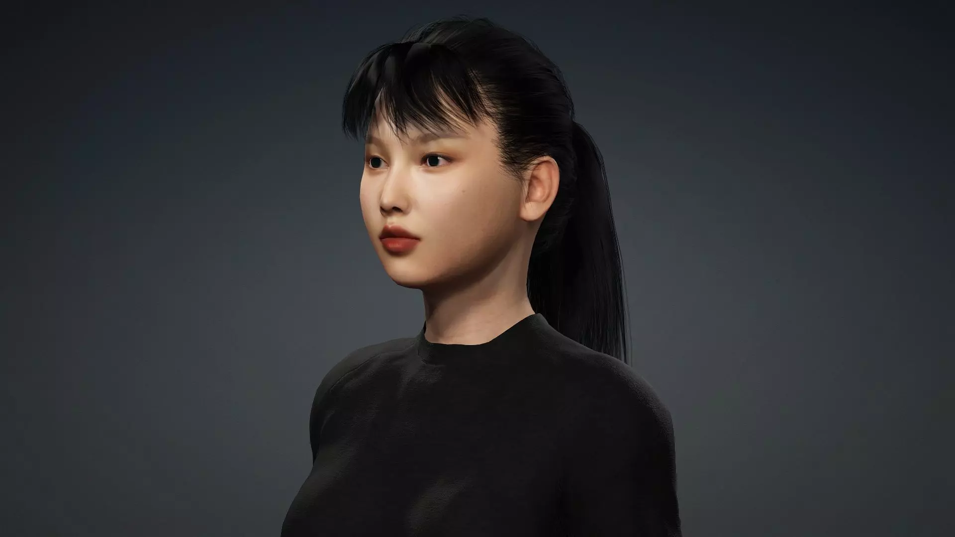 Realistic Female Model 3D model_8