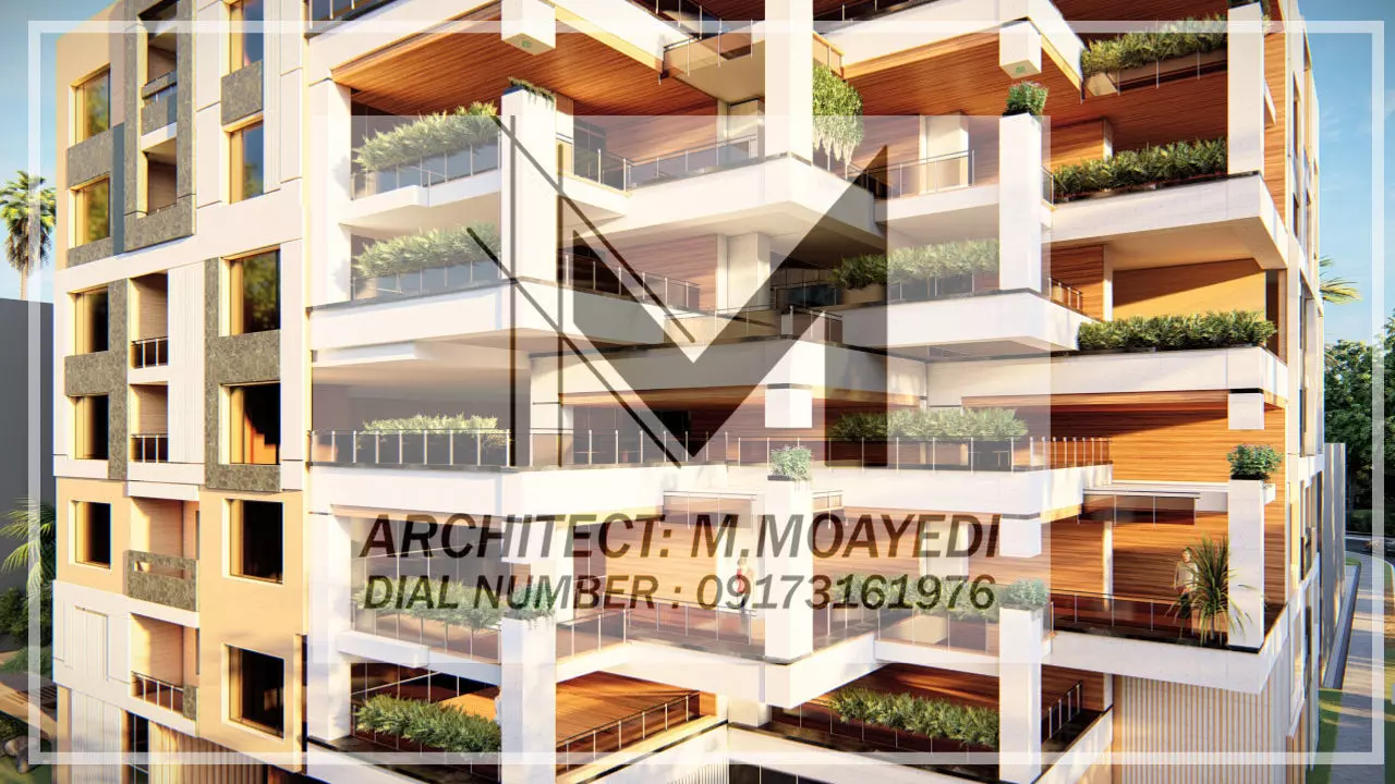 creative architectural facade apartment exterior design Low-poly 3D model_2