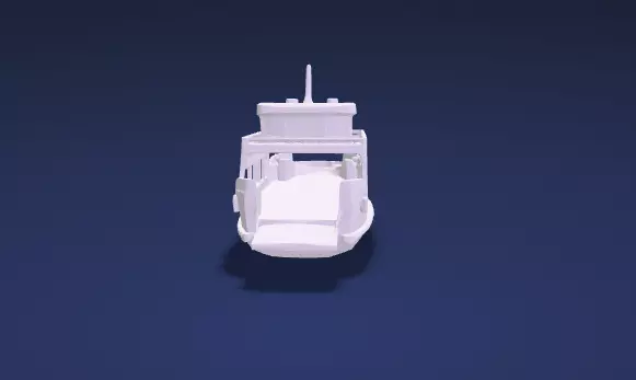 Stylized Classic Ferry Boat Watercraft - 3D Model 3D model_5