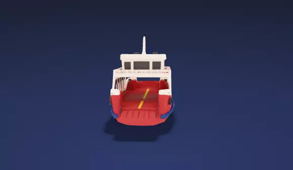 Stylized Classic Ferry Boat Watercraft - 3D Model 3D model_4